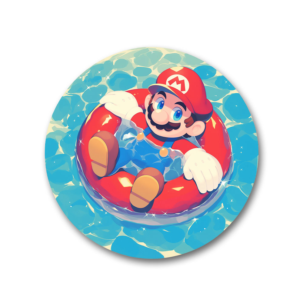 Mario Pool Floatie Summer Sticker