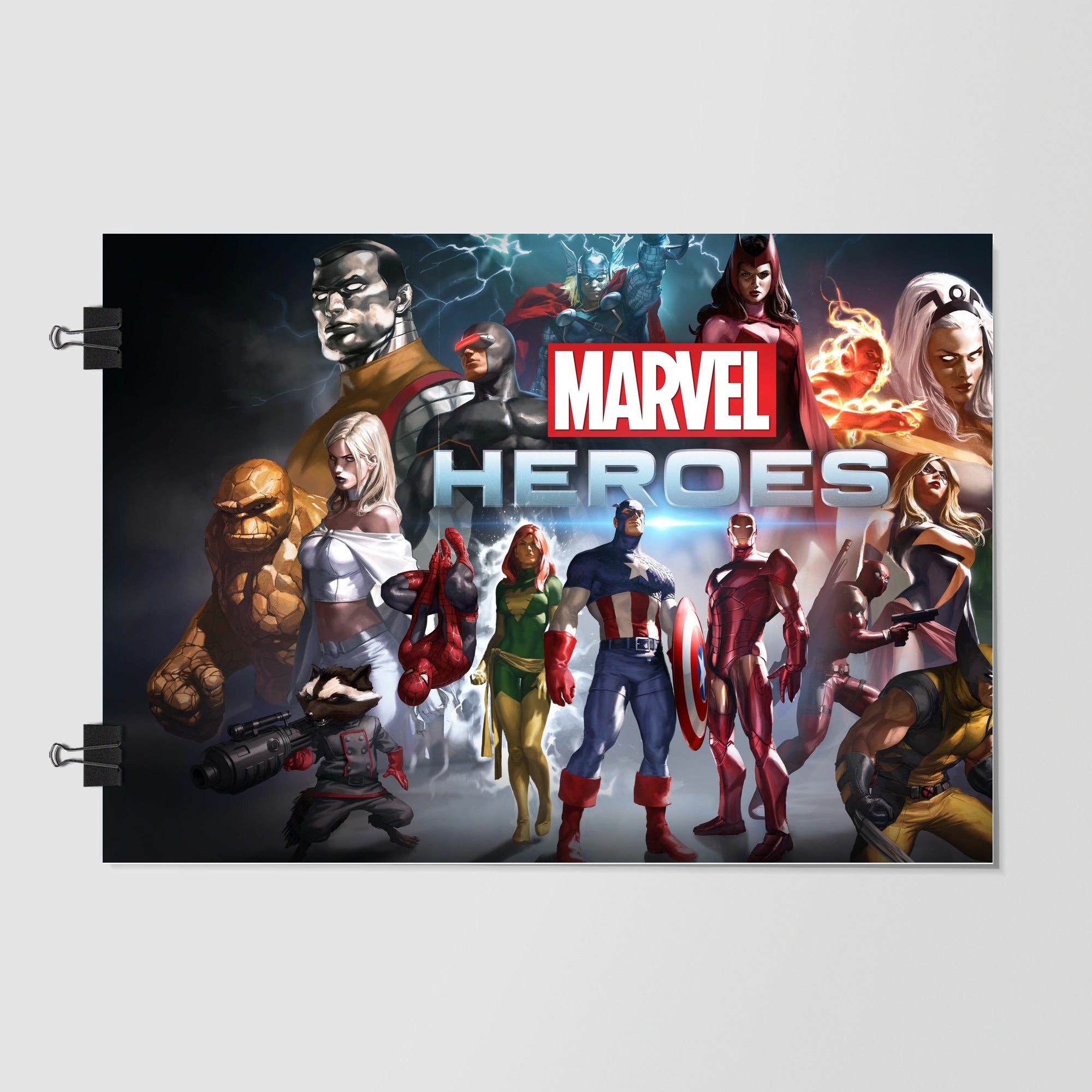 Marvel Heroes Team Black Dynamic Angle by Decalz