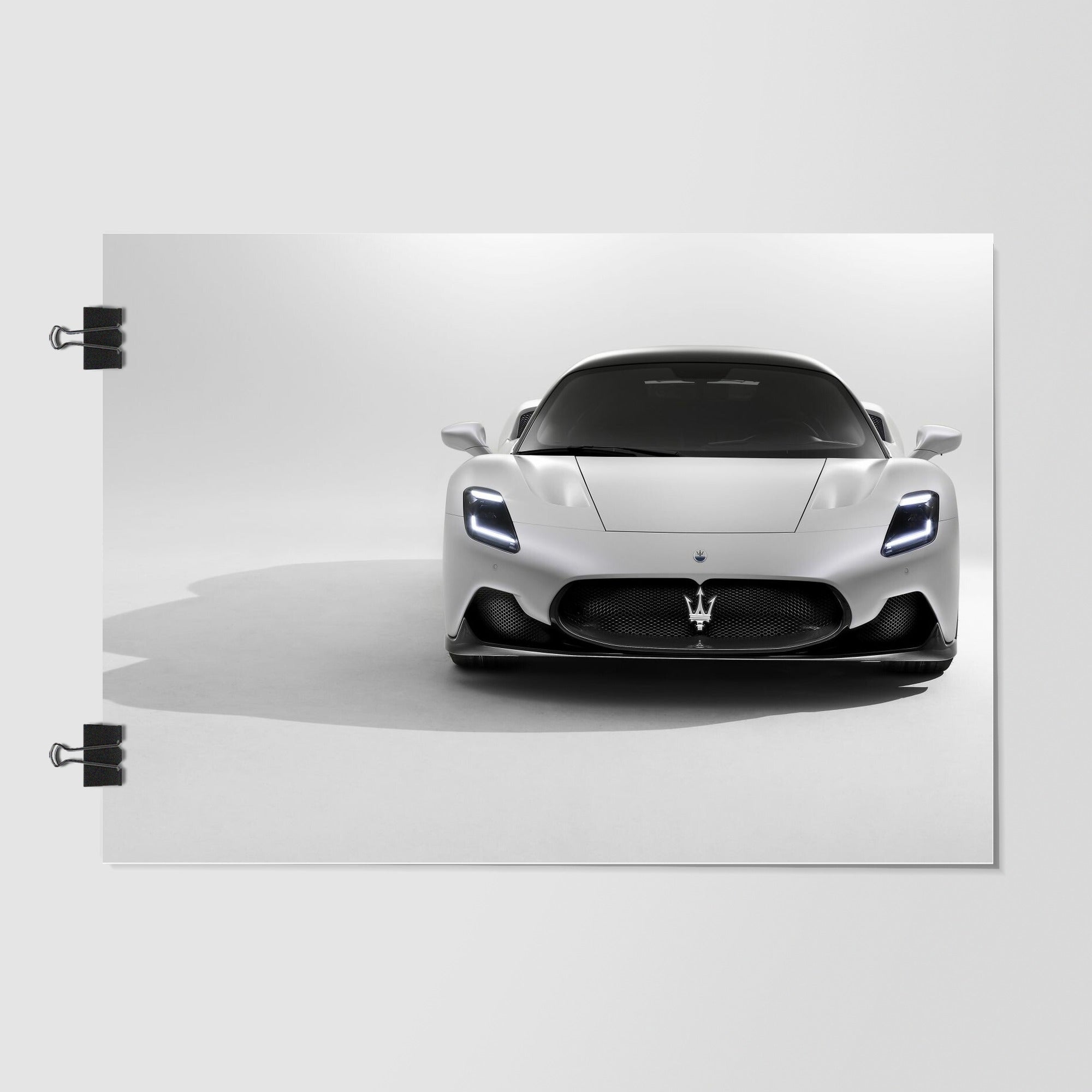 Maserati Silver Grand Tourer Dramatic Lighting by Decalz