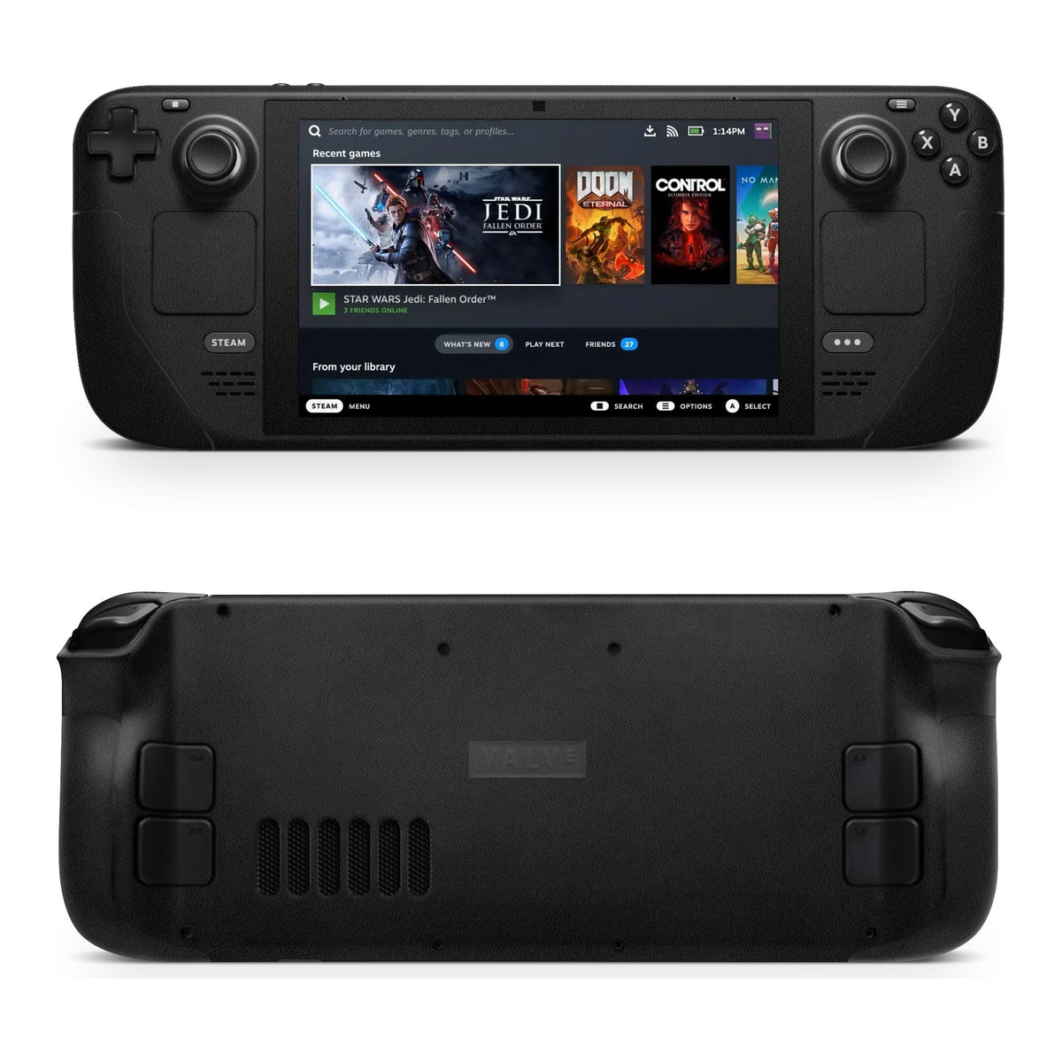 Matte Black Steam Deck skin by Decalz