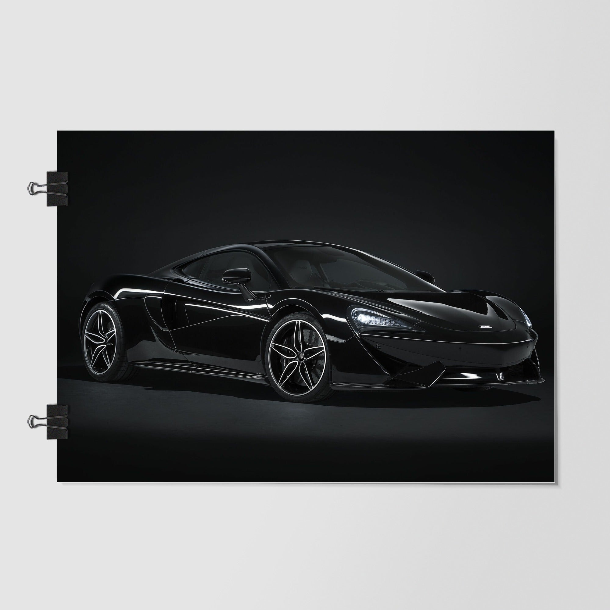 Mclaren Black Supercar Dramatic Lighting by Decalz