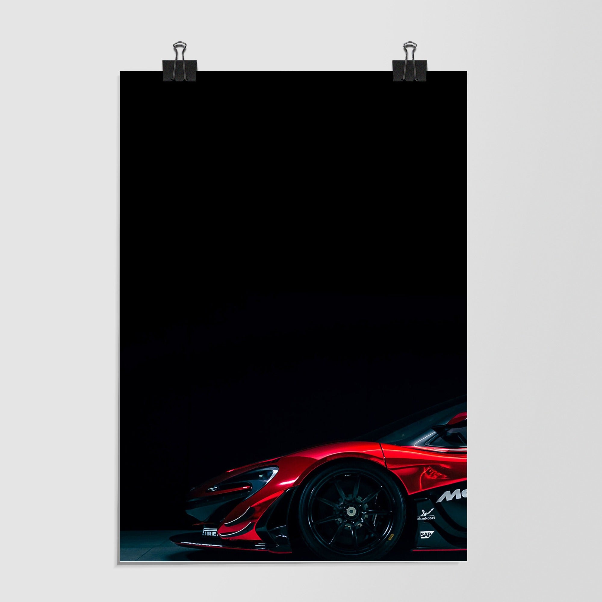 Mclaren Black Supercar Night Scene by Decalz