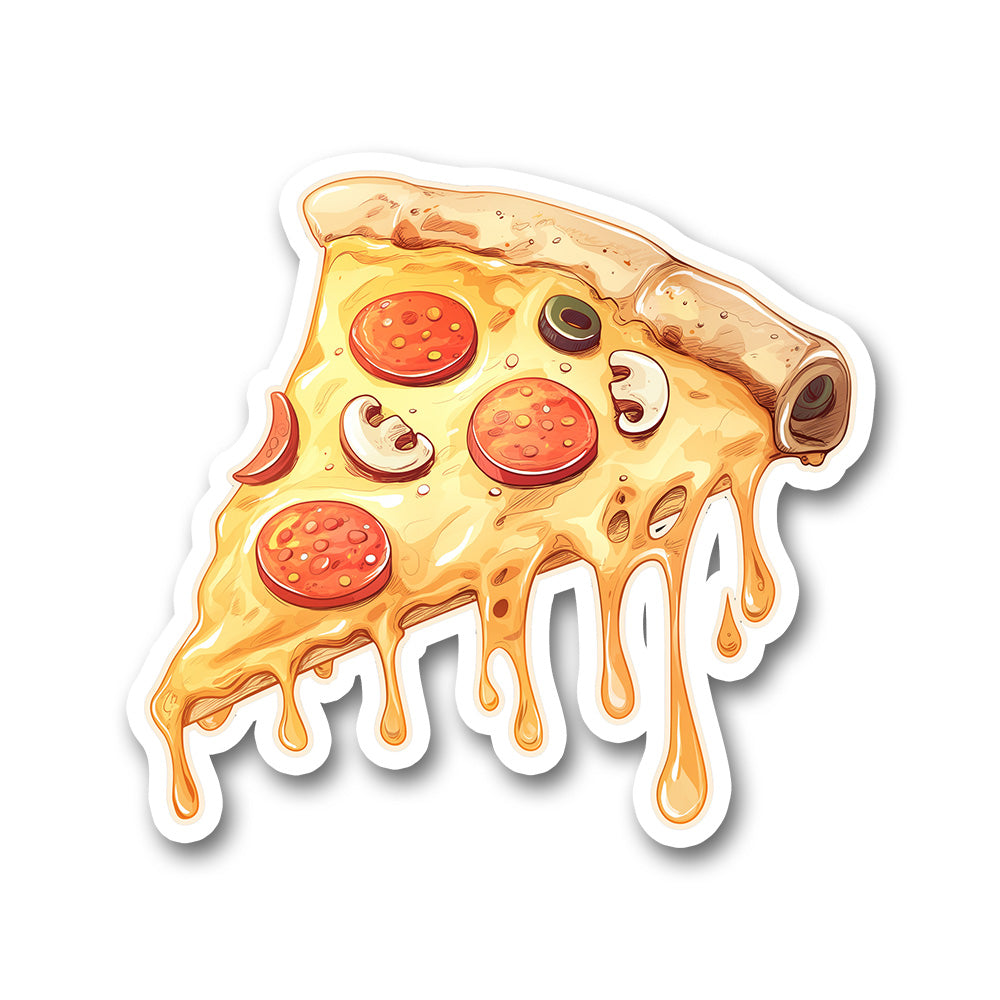 Melting Pepperoni Pizza Slice Sticker