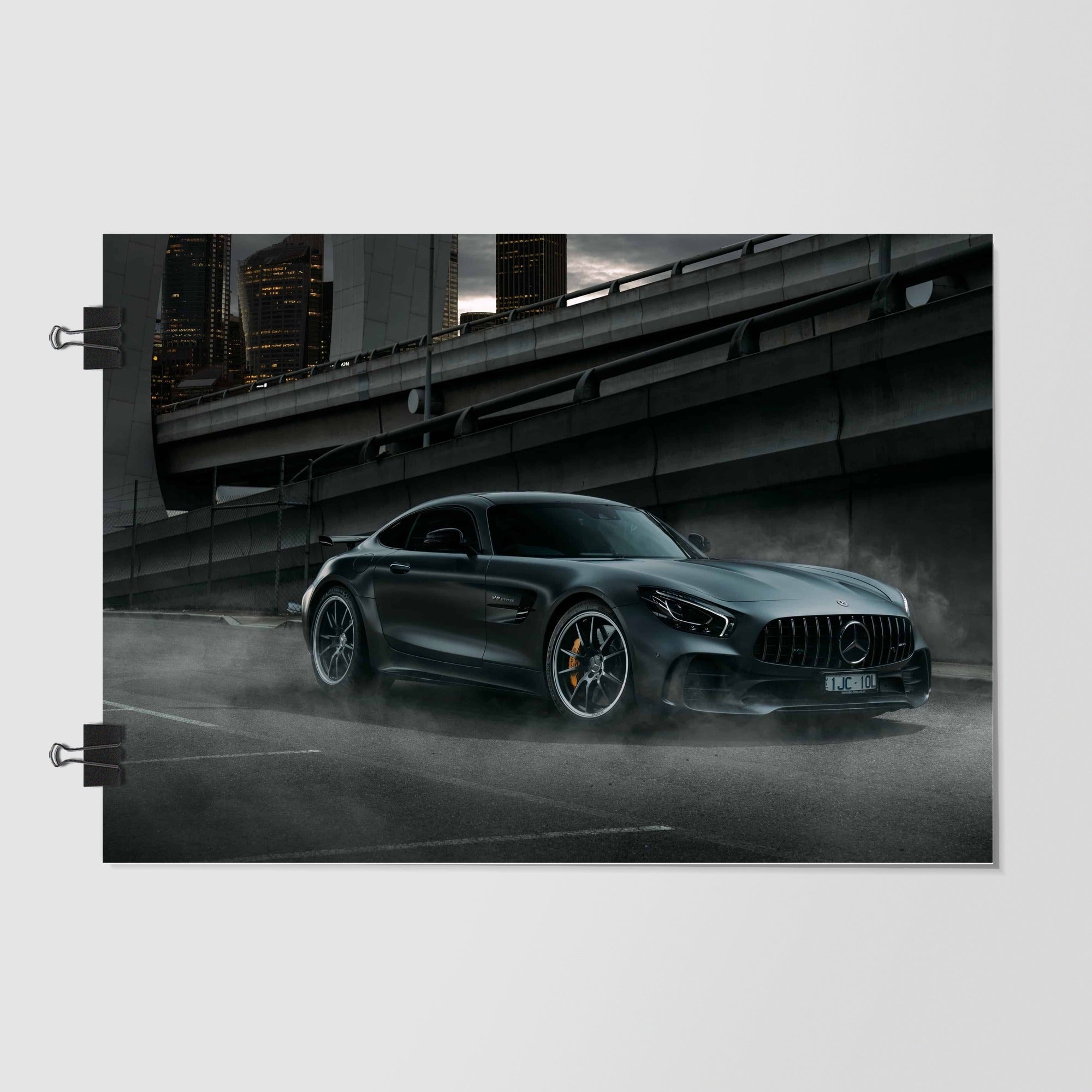 Mercedes Benz Black Luxury Coupe Dramatic Lighting by Decalz