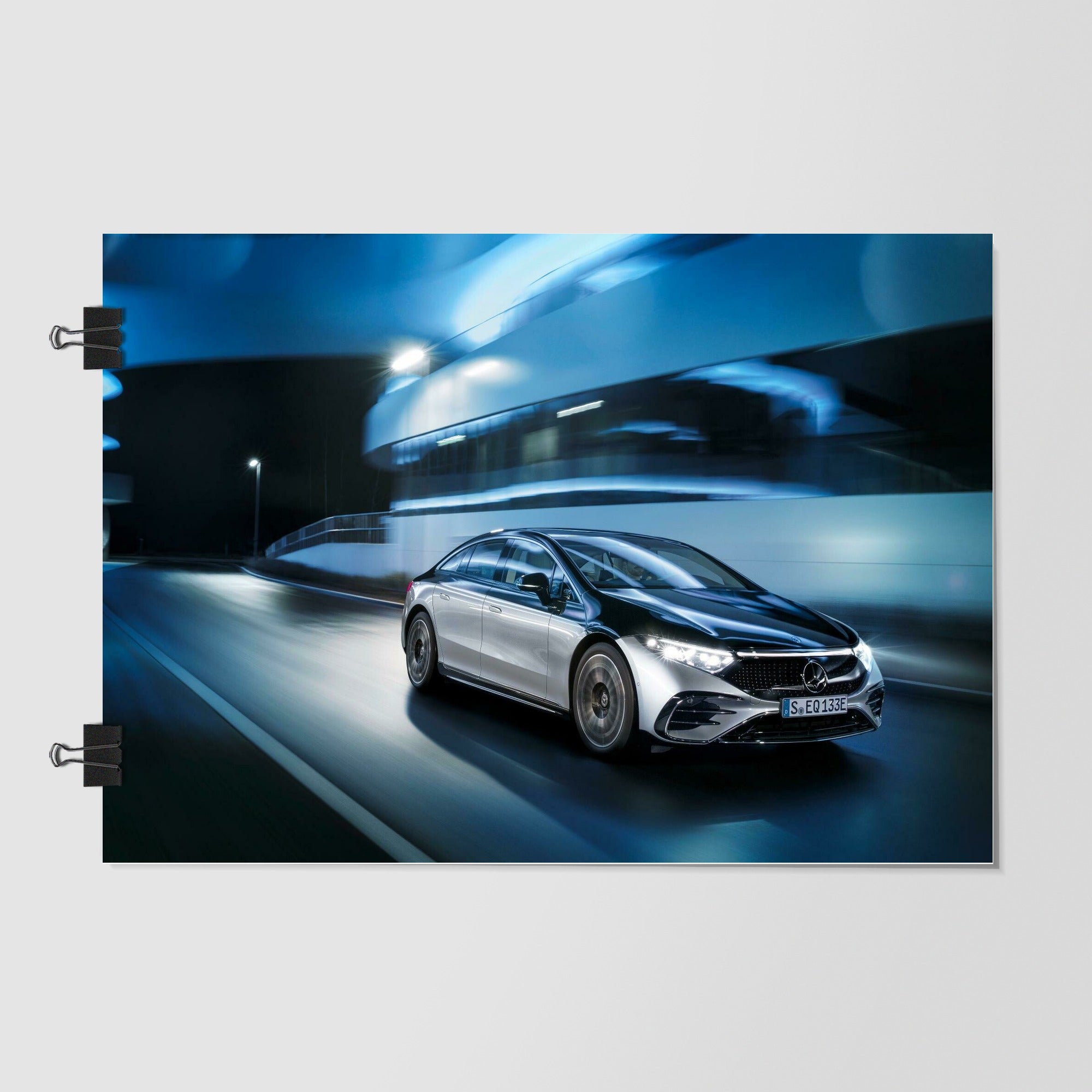 Mercedes Benz Eqs Black Night Scene by Decalz