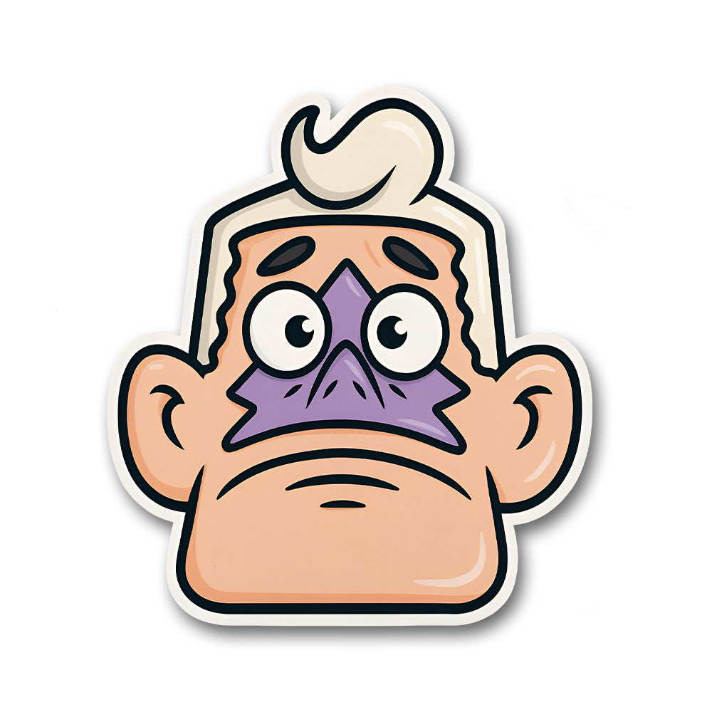 Mermaid Man Spongebob Face Sticker