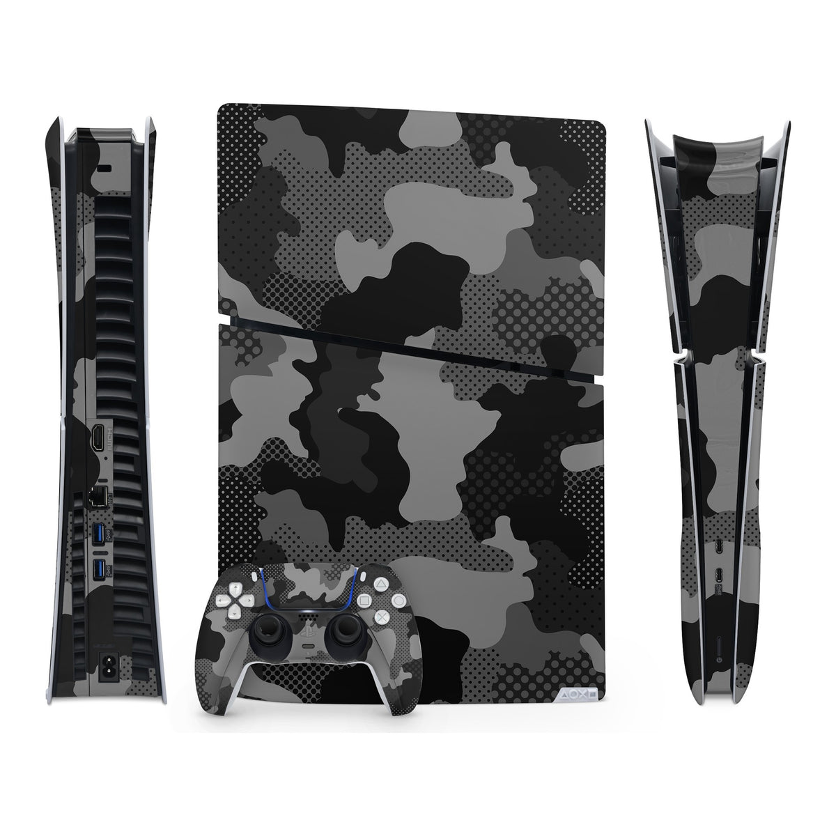 Military Black Camo PlayStation 5 Slim Digital skin by Decalz