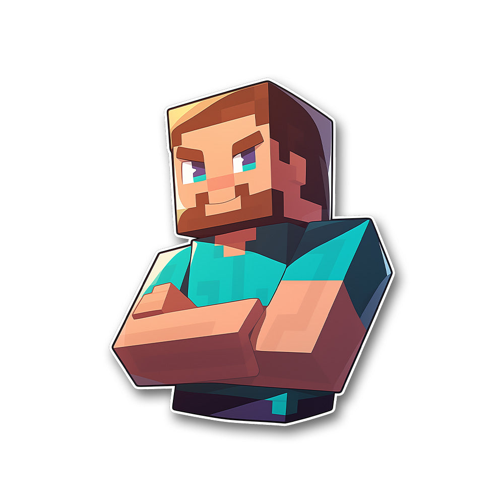 Minecraft Steve Arms Crossed Sticker