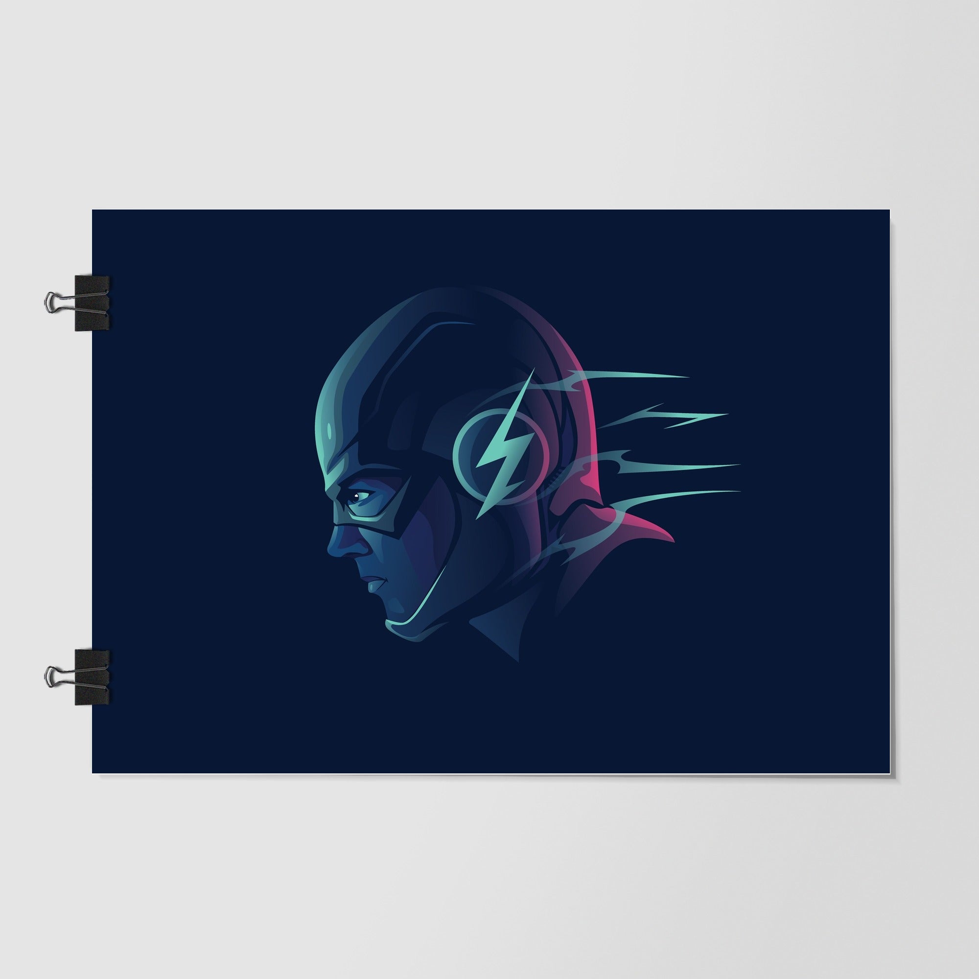 Minimalist Superhero Art Black by Decalz