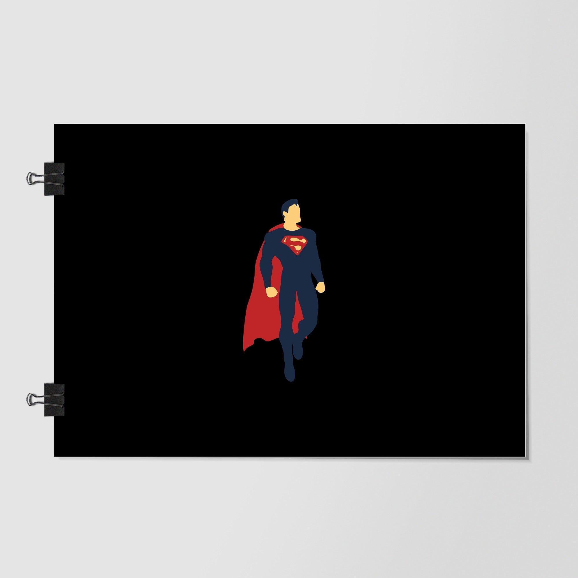 Minimalist Superhero Art Black Dramatic Lighting by Decalz