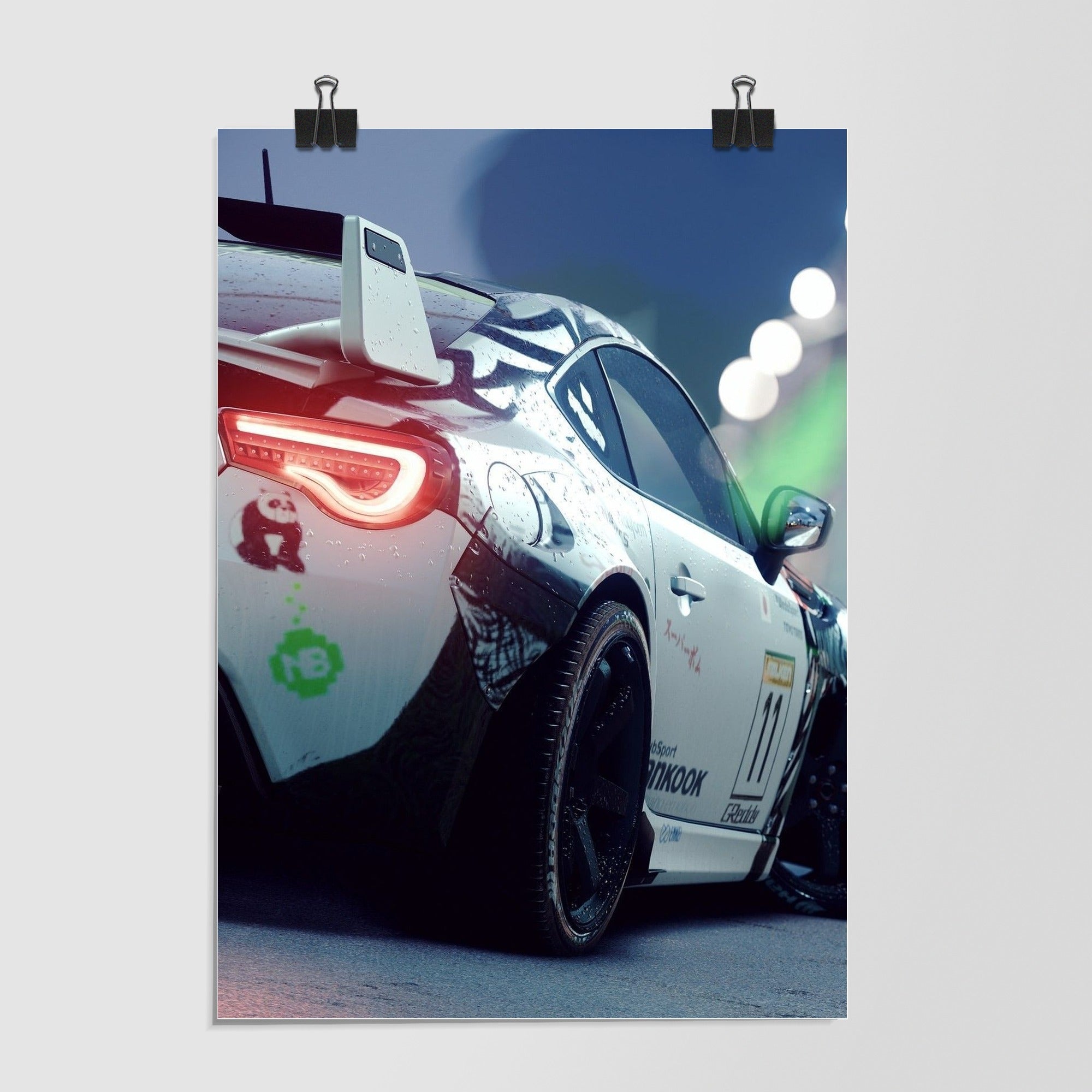Modified Sports Car Black Dramatic Lighting by Decalz