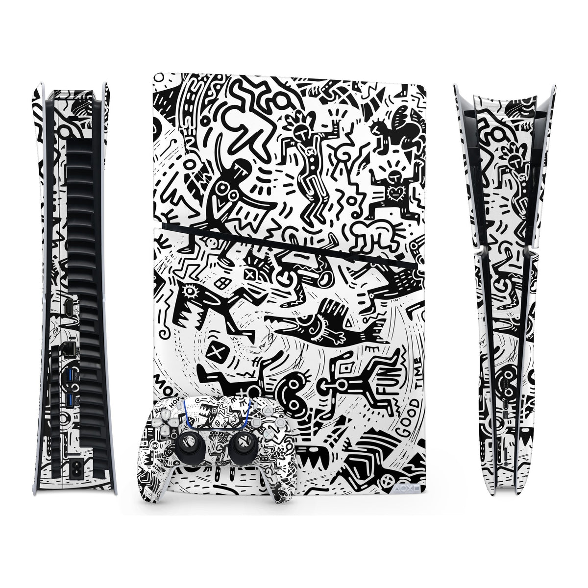 Monochromatic Psycho PlayStation 5 Slim Digital skin by Decalz