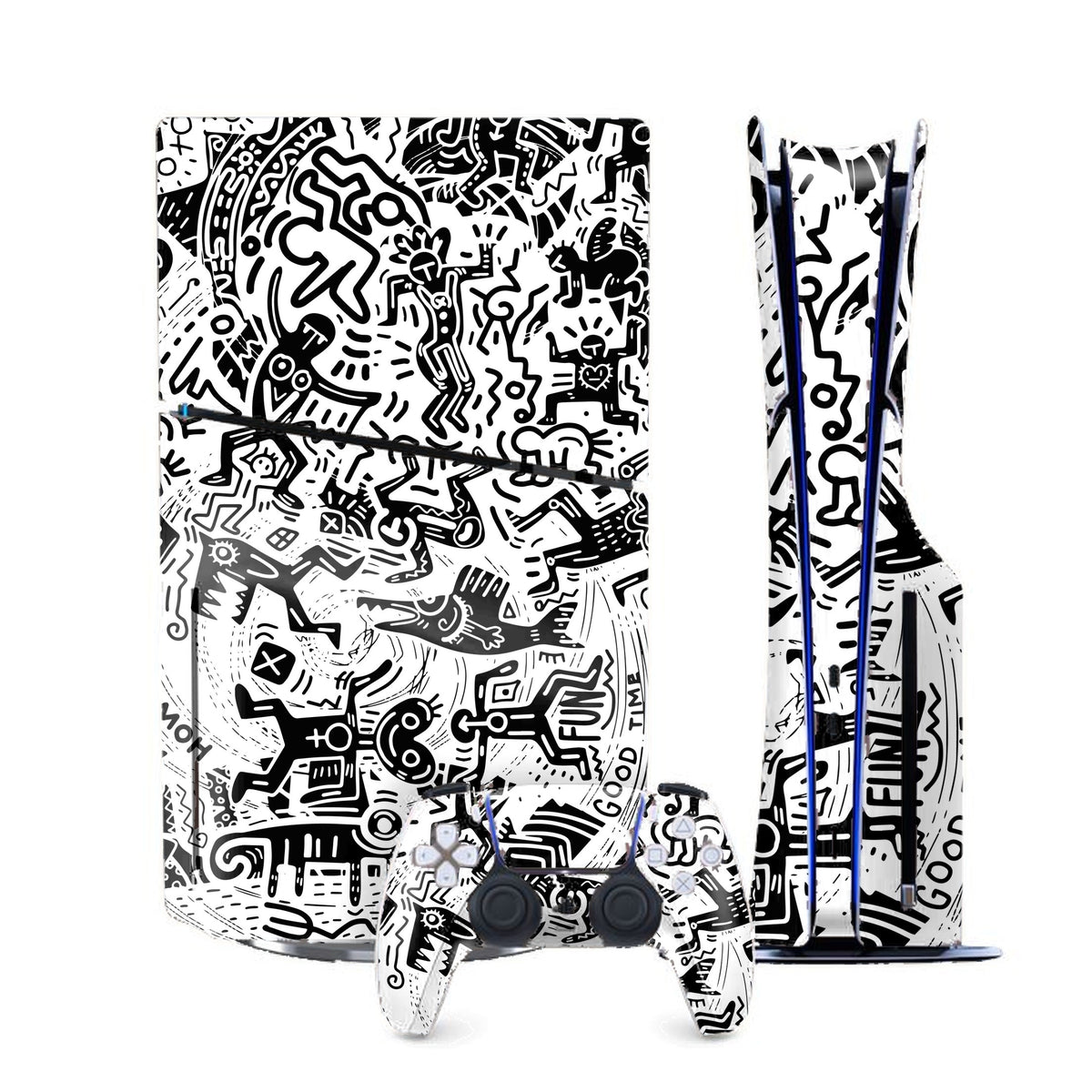 Monochromatic Psycho PlayStation 5 Slim skin by Decalz