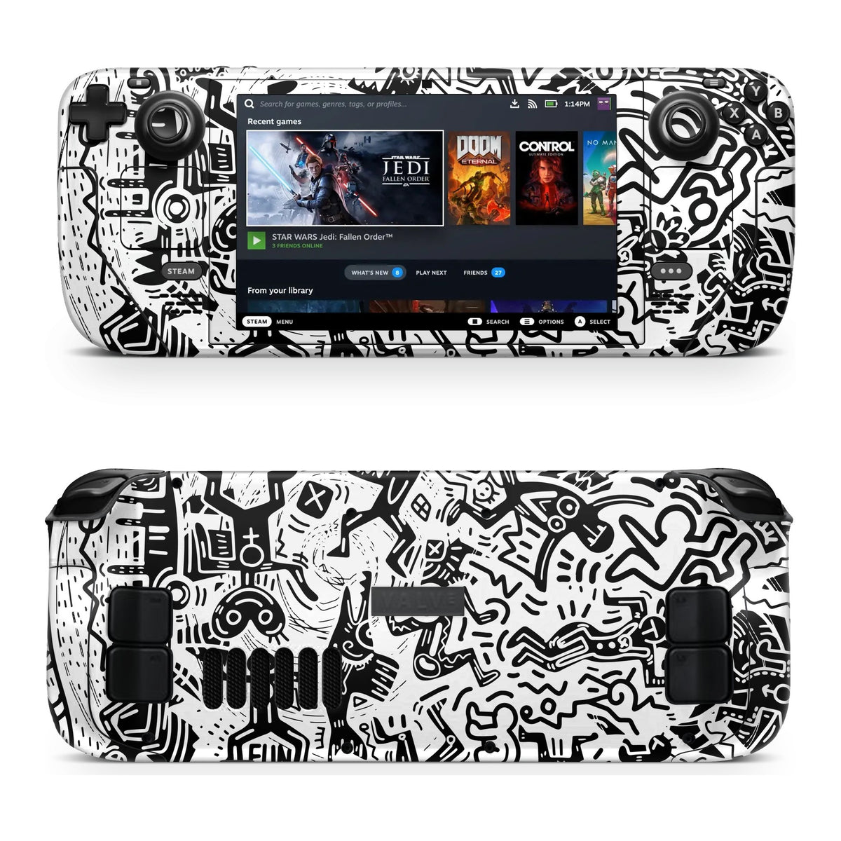Monochromatic Psycho Steam Deck skin by Decalz