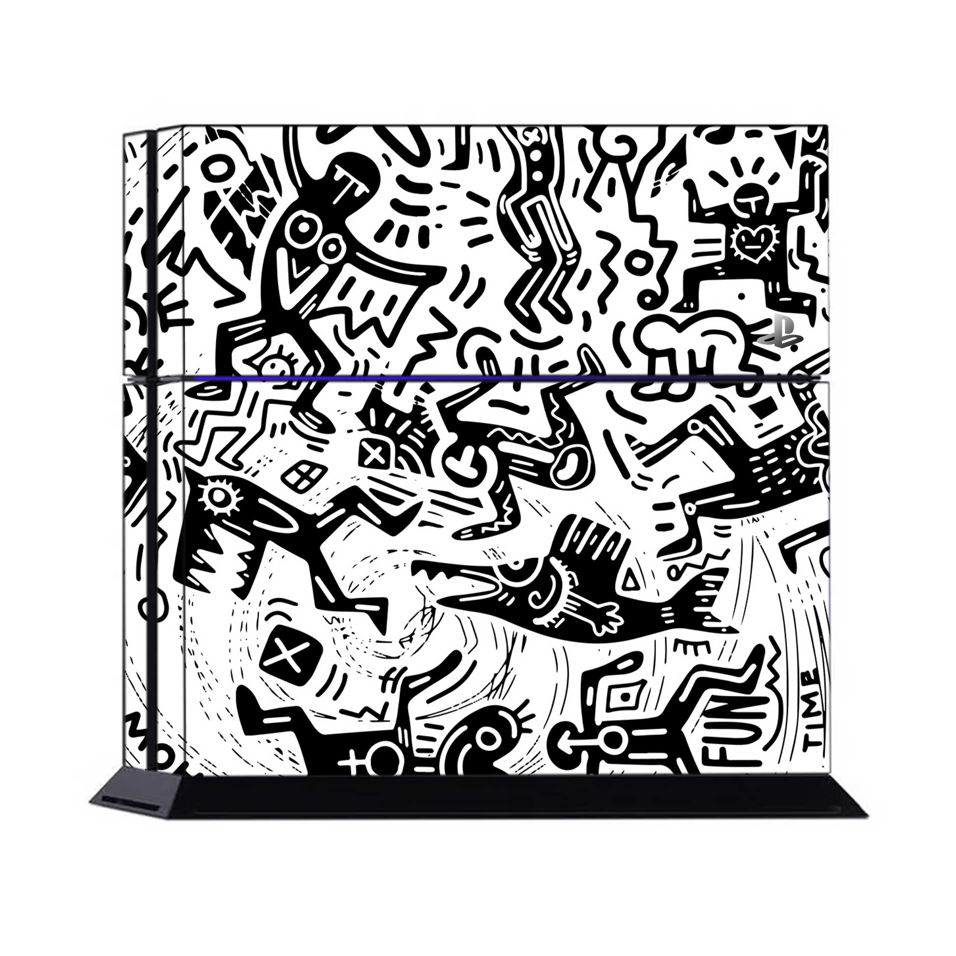 Monochromatic Psycho PlayStation 4 Fat Skins & Wraps
