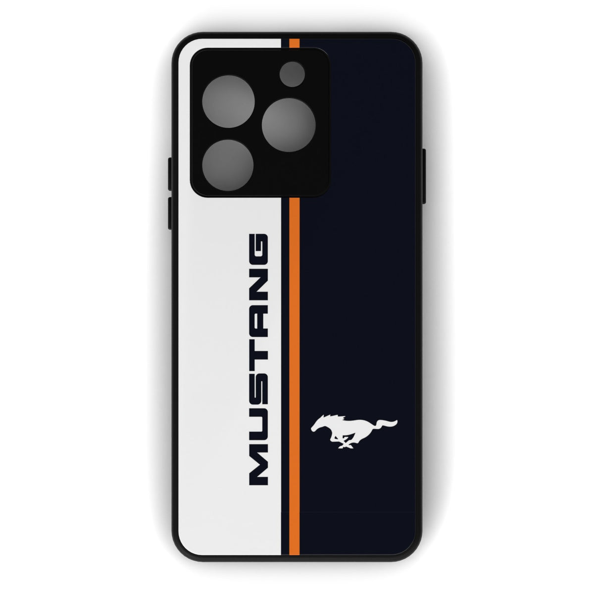 Mustrang Marverick printed metal phone case - flat back view
