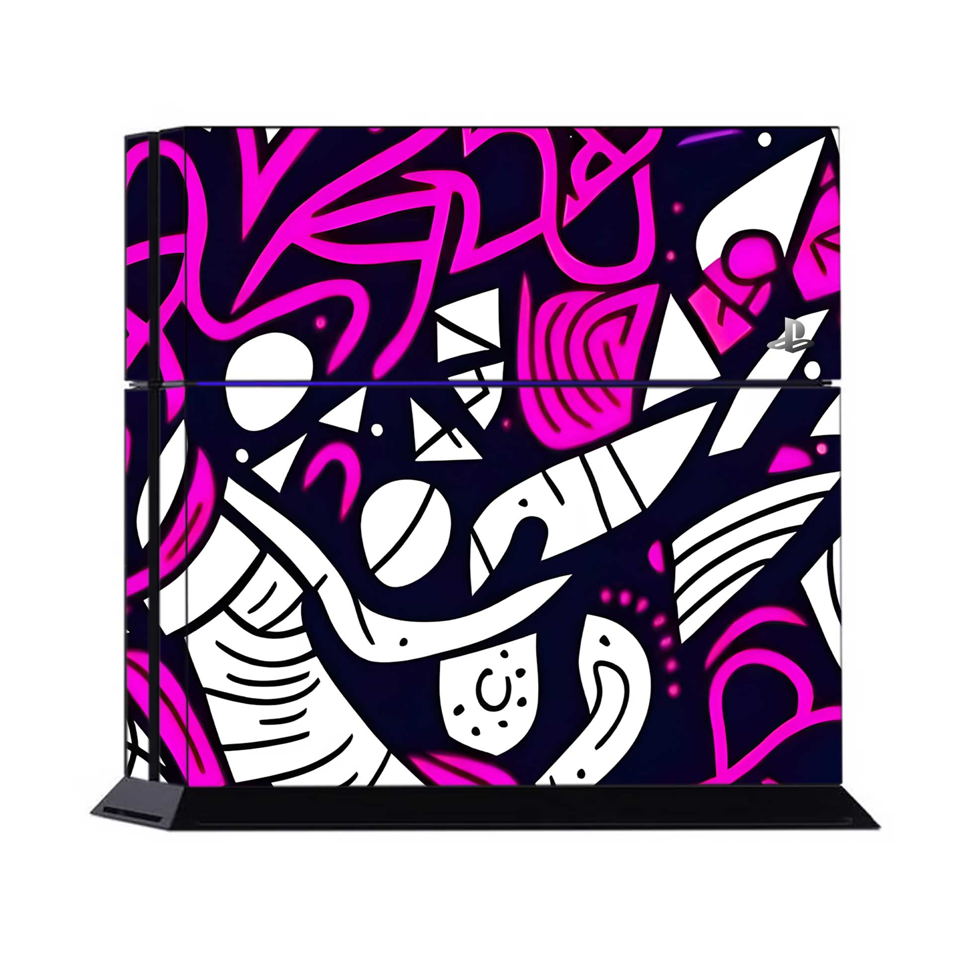Neon Noir Graffiti PlayStation 4 Fat Skins & Wraps
