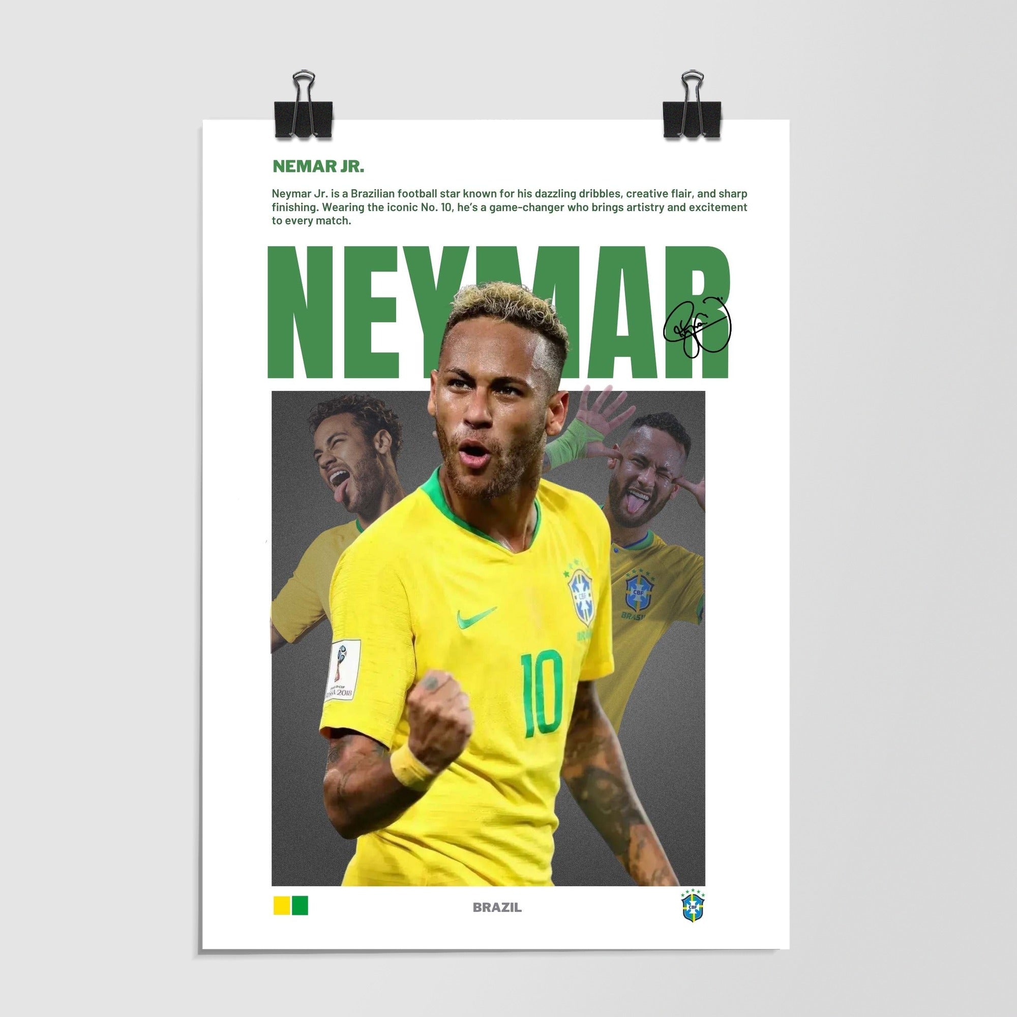 Neymar Jr Brazil Bio White by Decalz