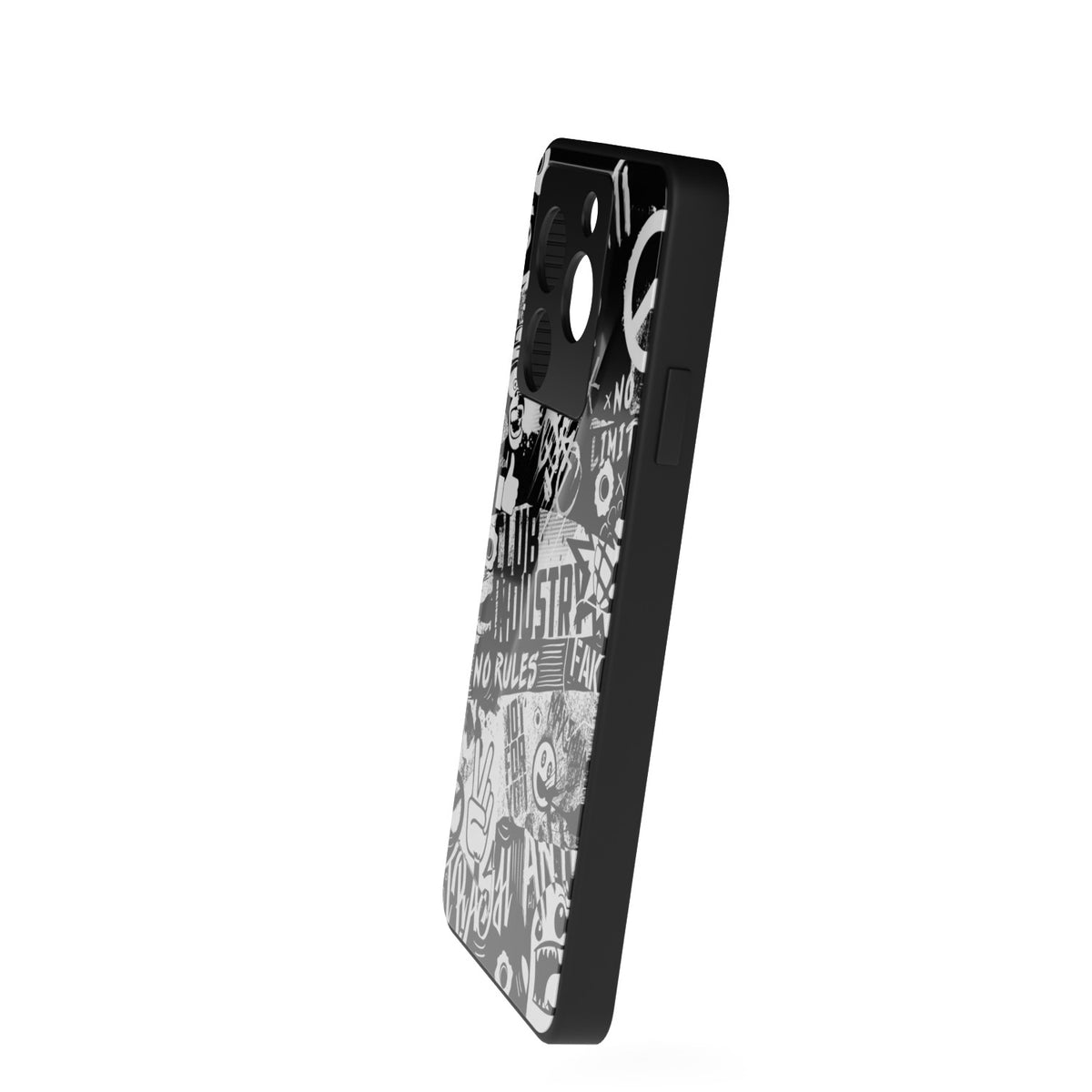 No limits printed metal phone case - side view