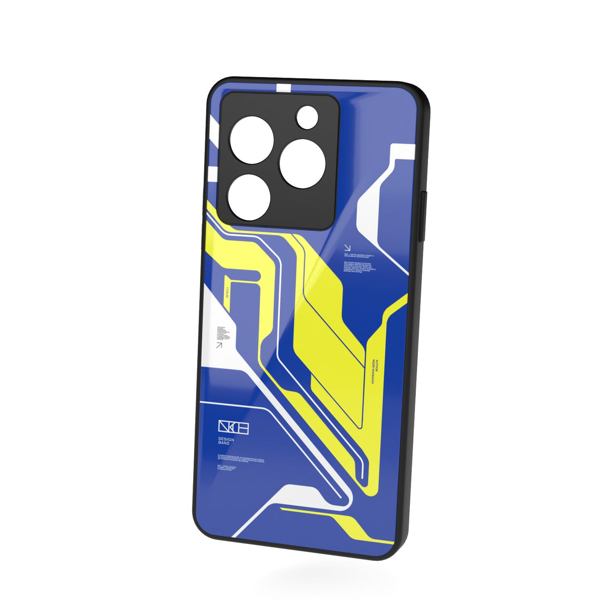 Nova printed metal phone case - floating back view