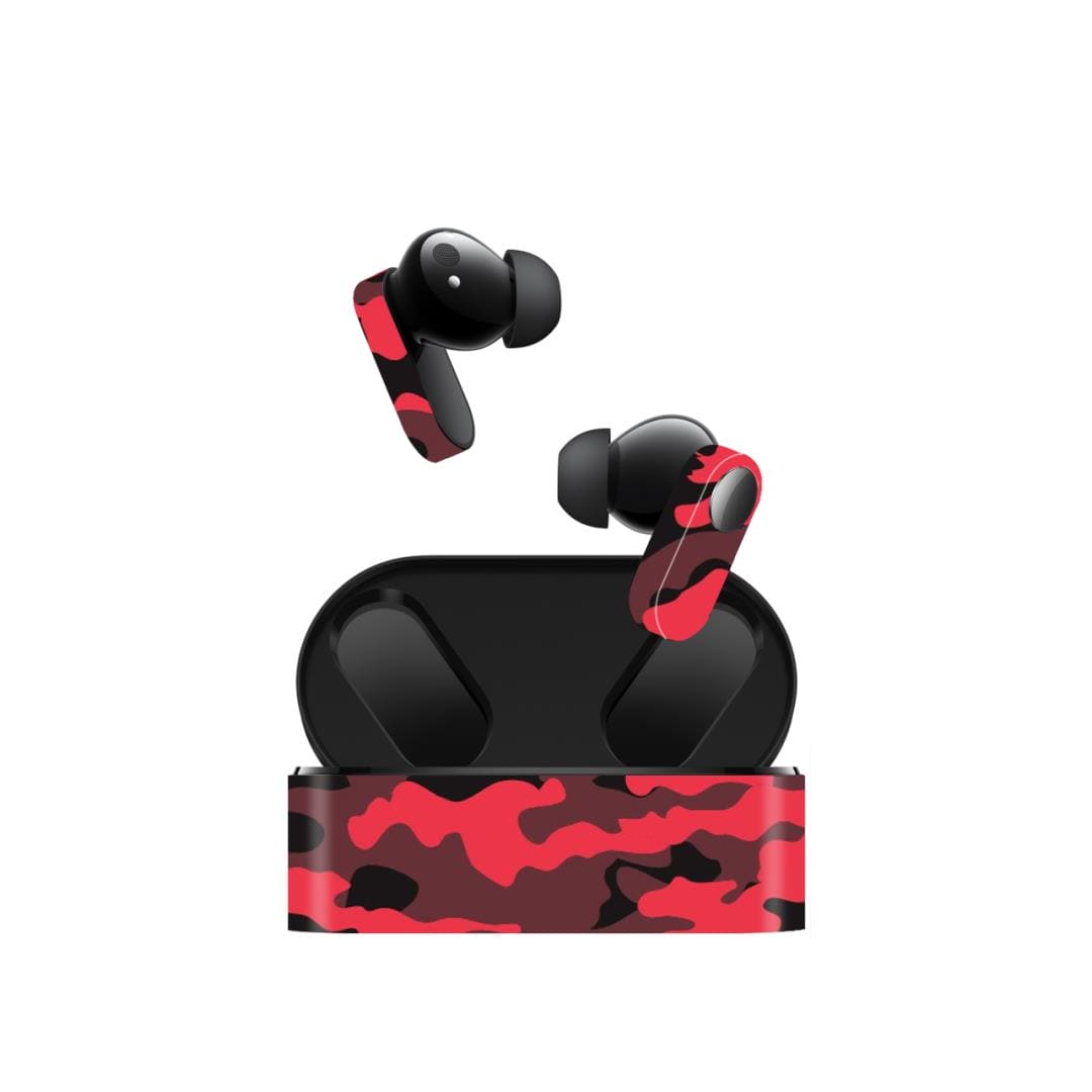 Oneplus Nord Buds Dark Red Camo skins