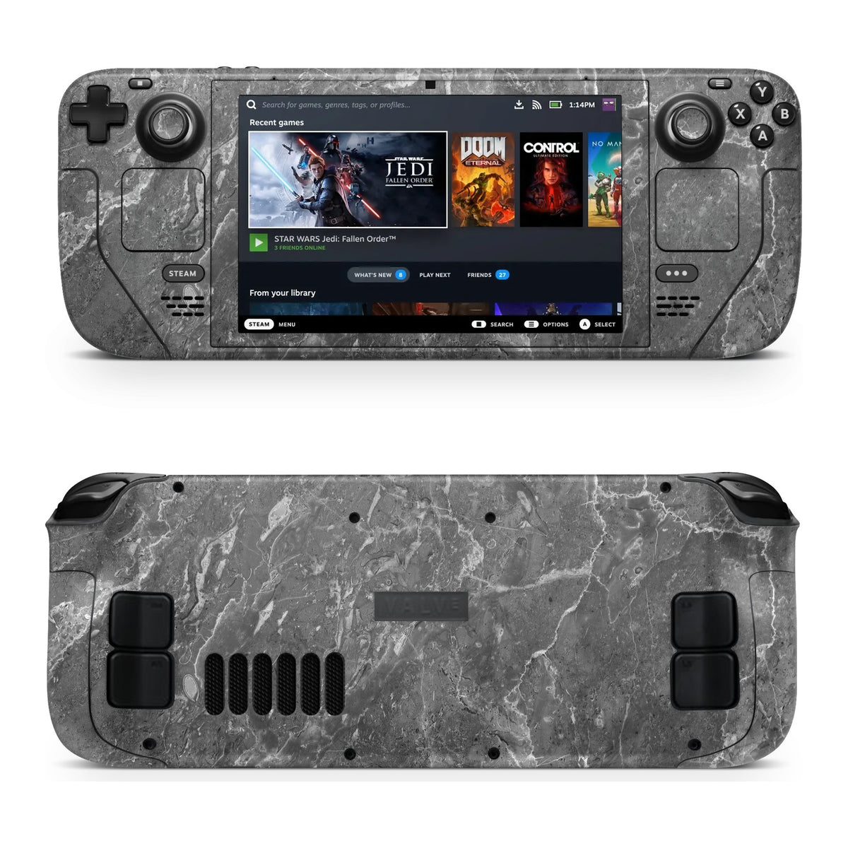 Onyx Marble Steam Deck skin by Decalz