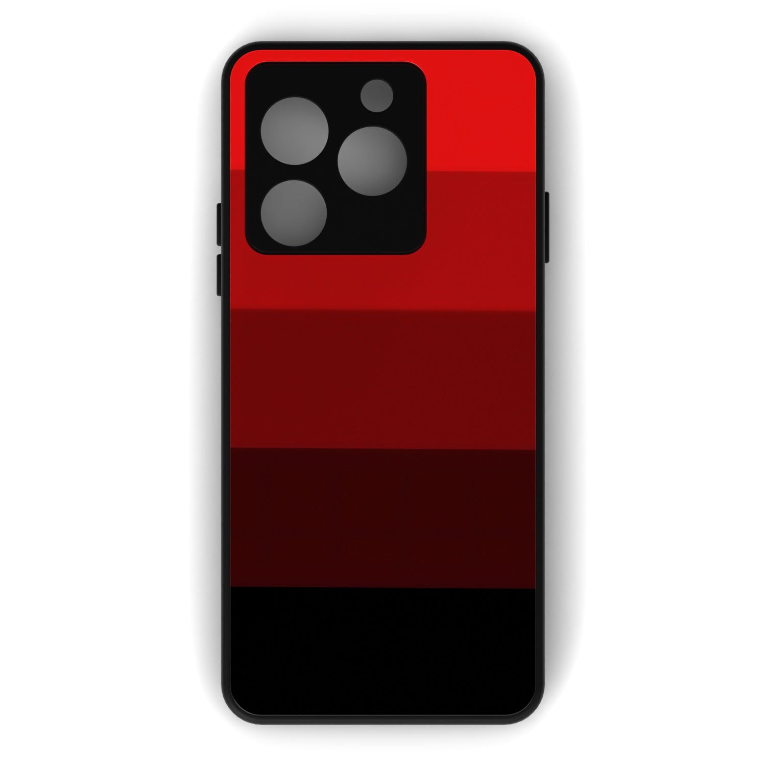 Palette Red printed metal phone case - flat back view