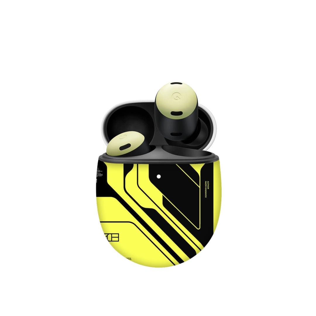 Pixel Buds Pro Cyber Yellow Black skins