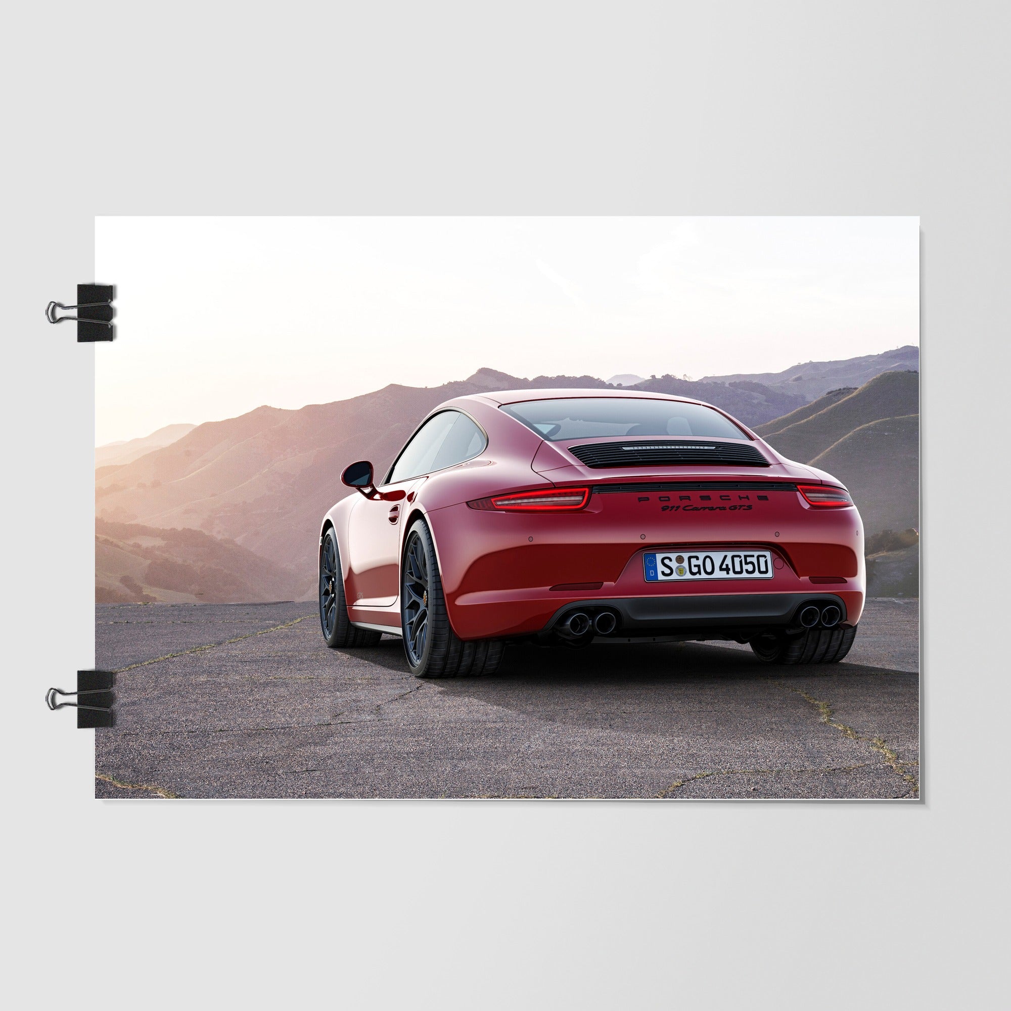 Porsche 911 Black Action Pose by Decalz