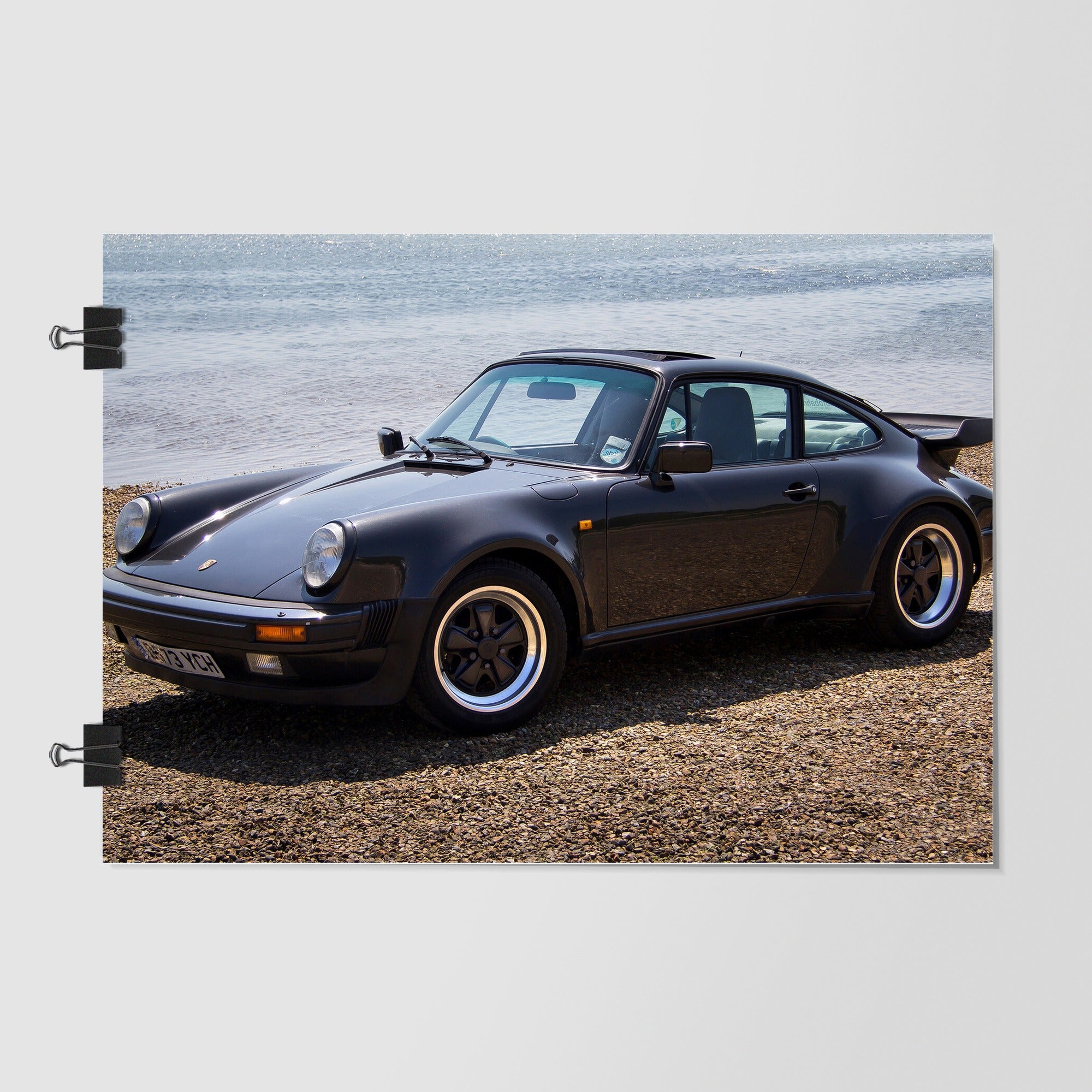 Porsche 911 Black Coastal Scene by Decalz