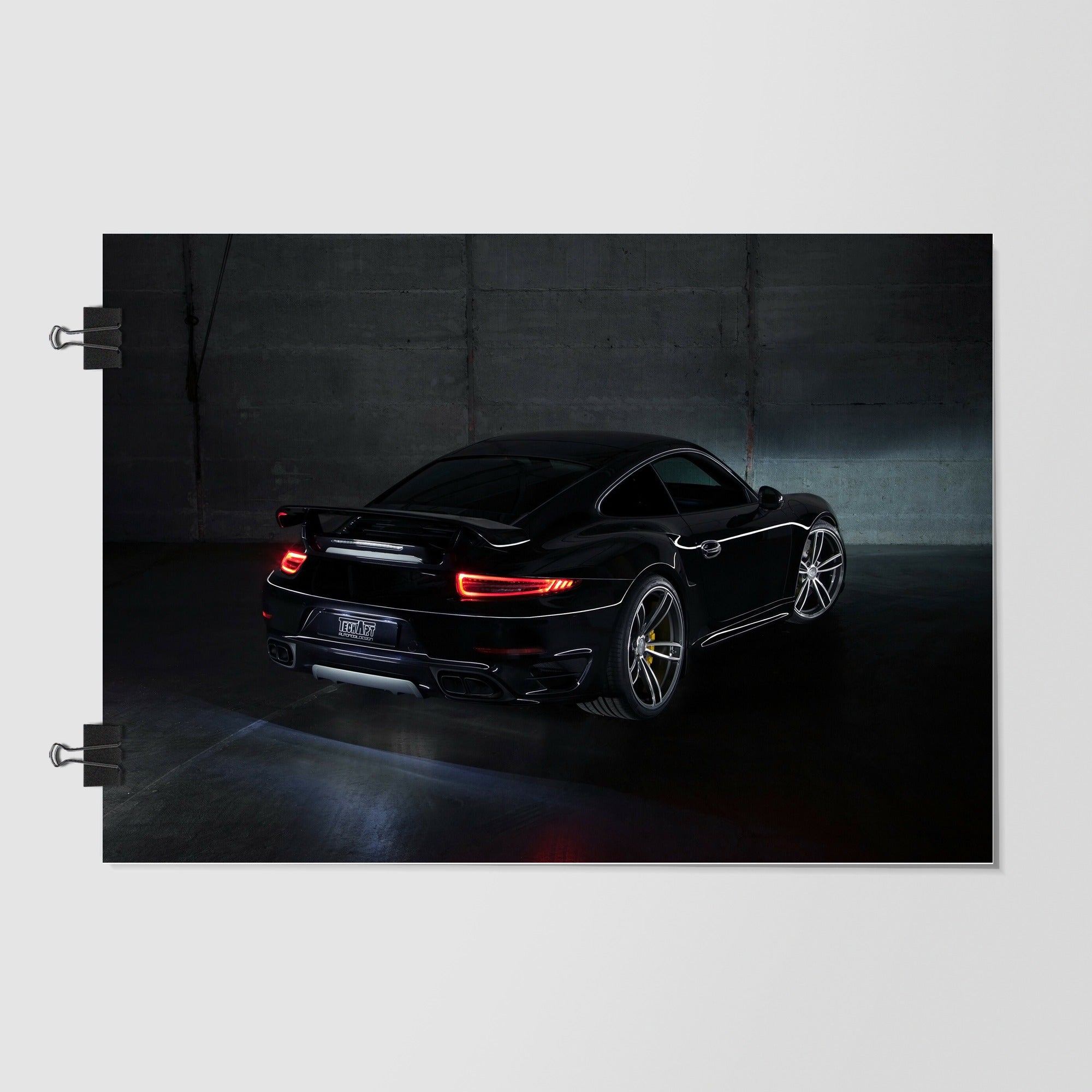 Porsche 911 Black Dynamic Angle by Decalz