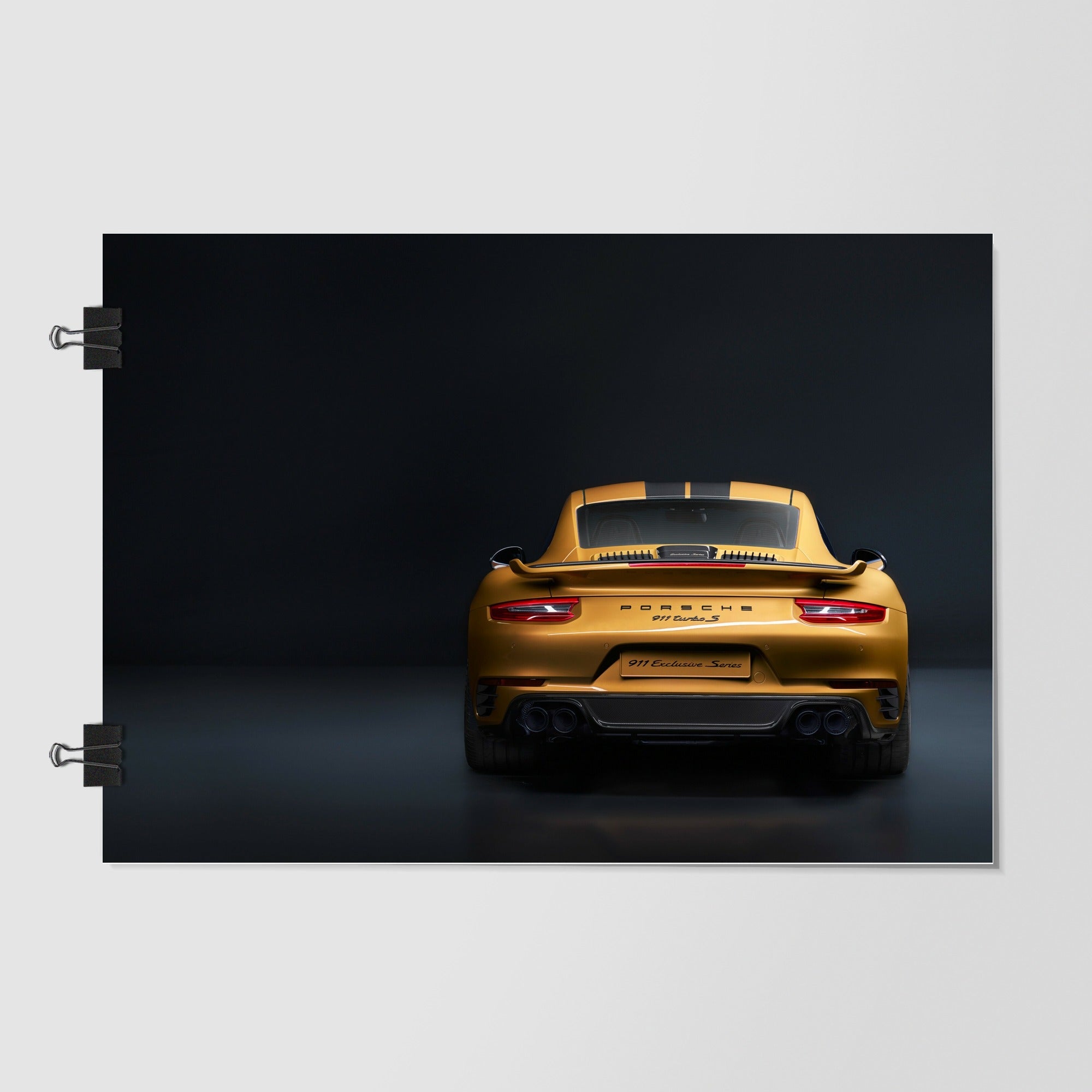 Porsche 911 Black Rear Angle by Decalz