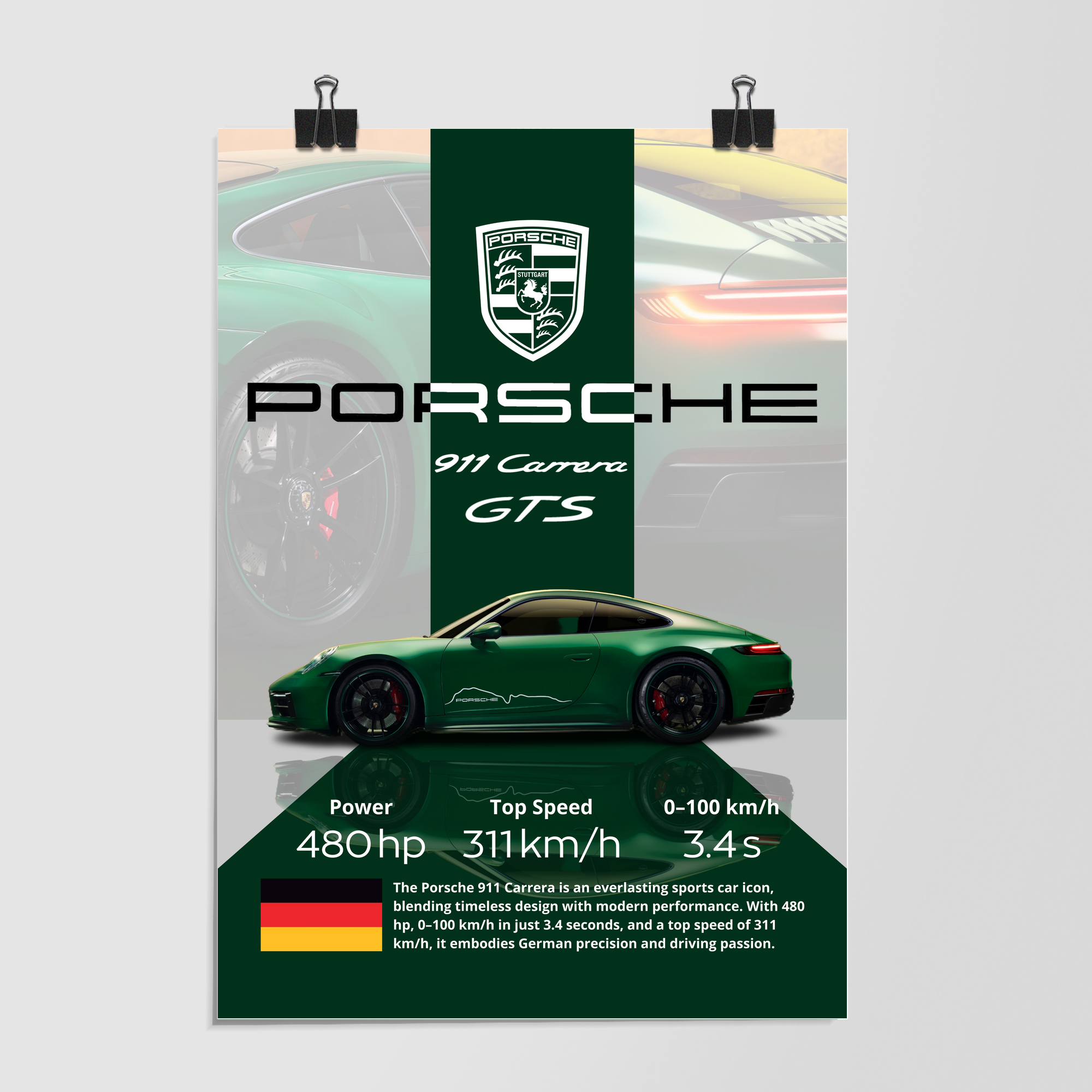 Porsche 911 Carrera Gts Green by Decalz