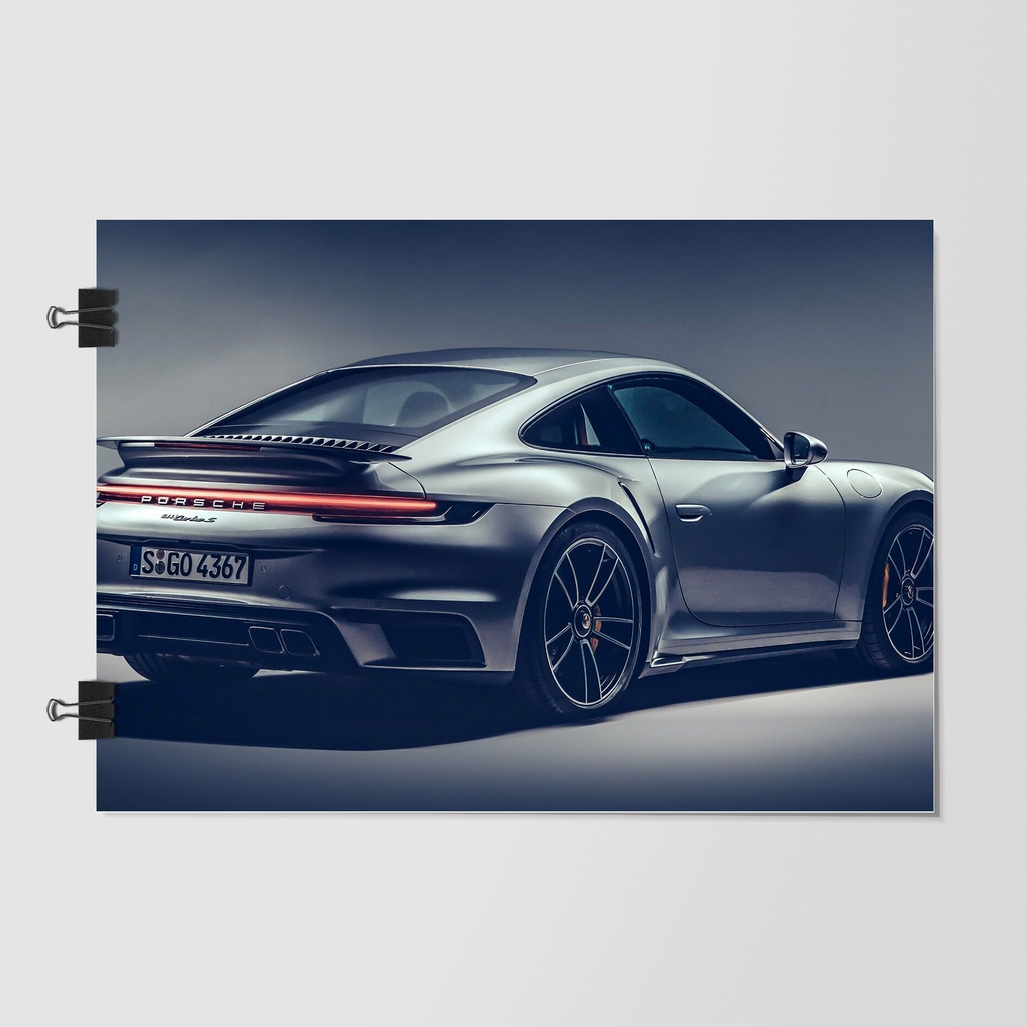 Porsche 911 Dark Blue Studio Shot by Decalz