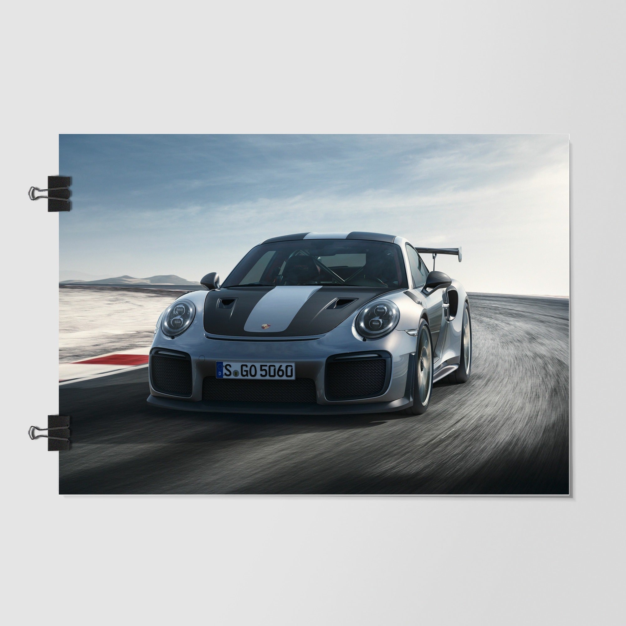 Porsche 911 Dark Green Night Scene by Decalz