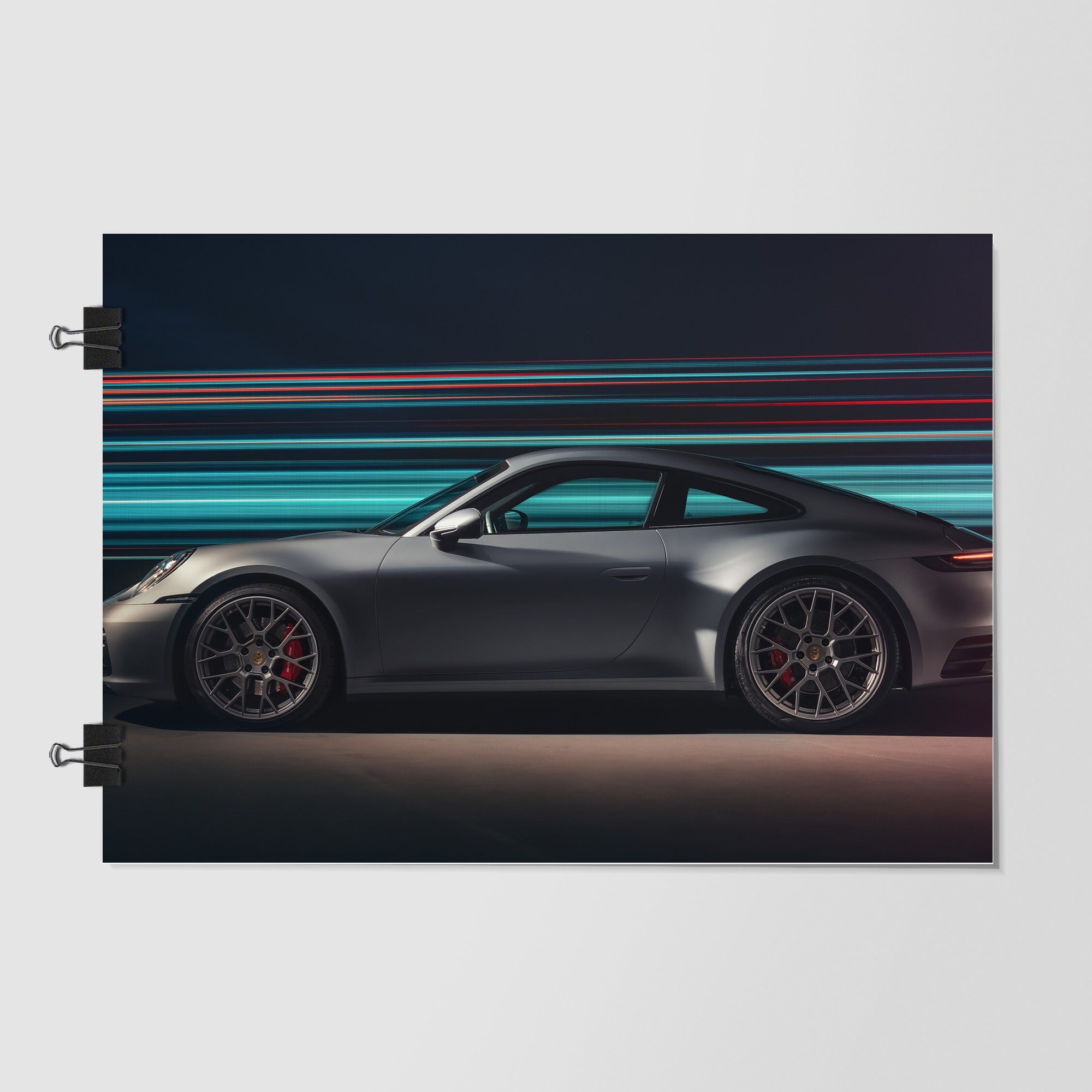 Porsche 911 Dark Green Rear Angle by Decalz