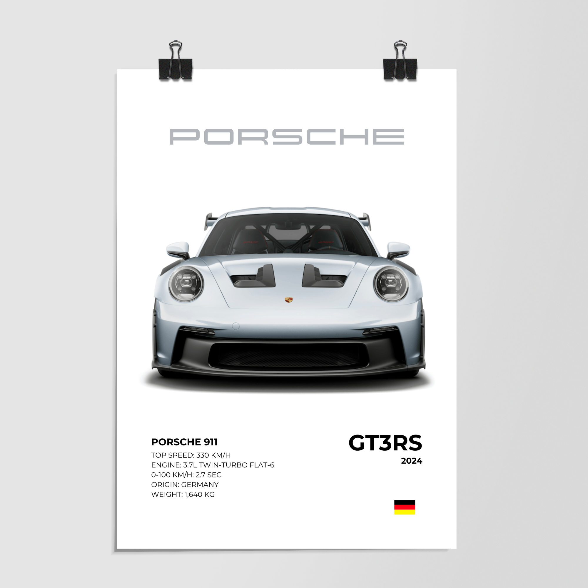 Porsche 911 Gt3rs 2024 Silver by Decalz