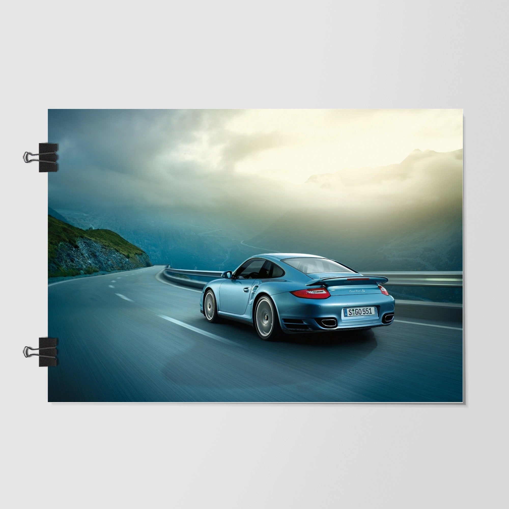 Porsche 911 Silver Dramatic Lighting by Decalz