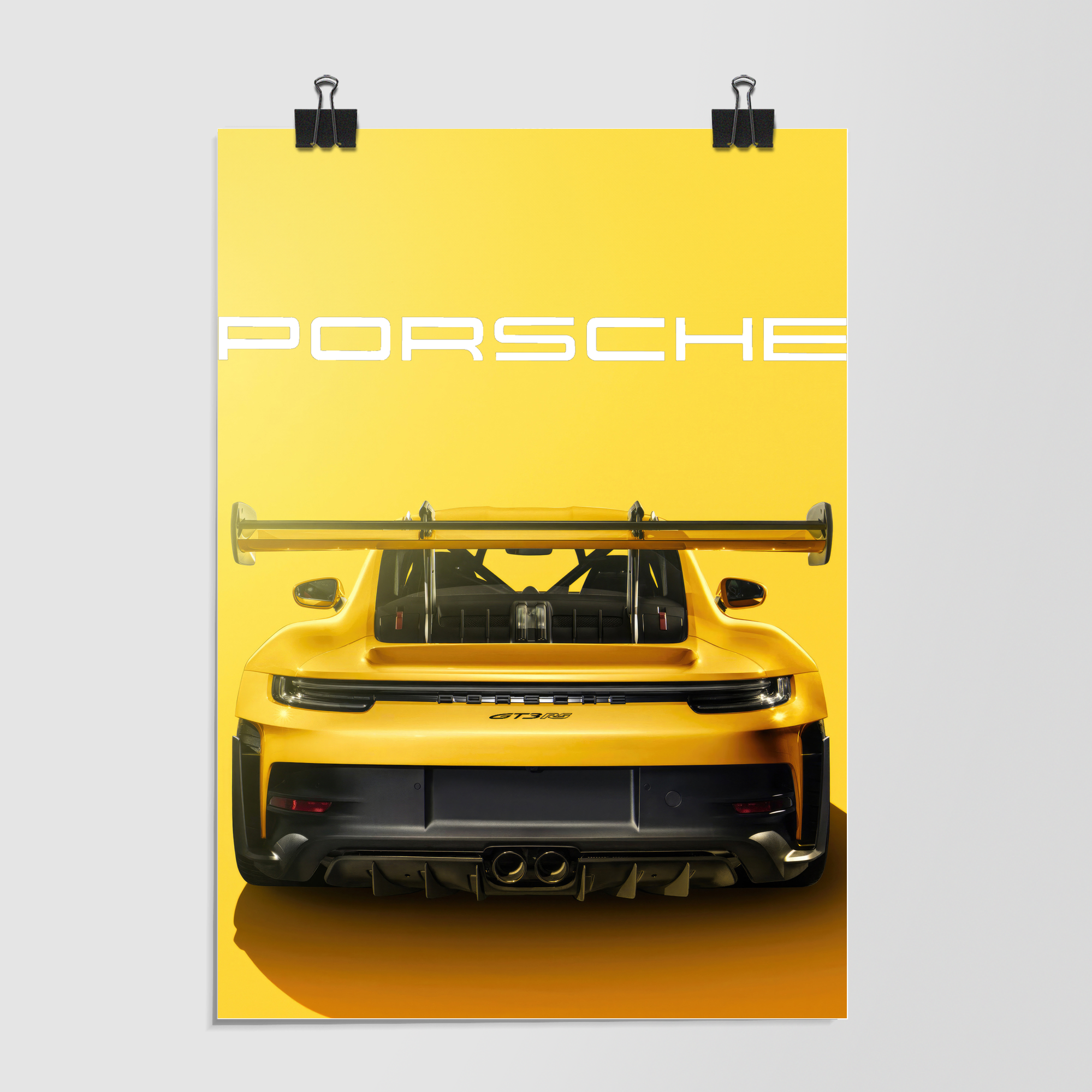 Porsche Yellow Sports Car by Decalz