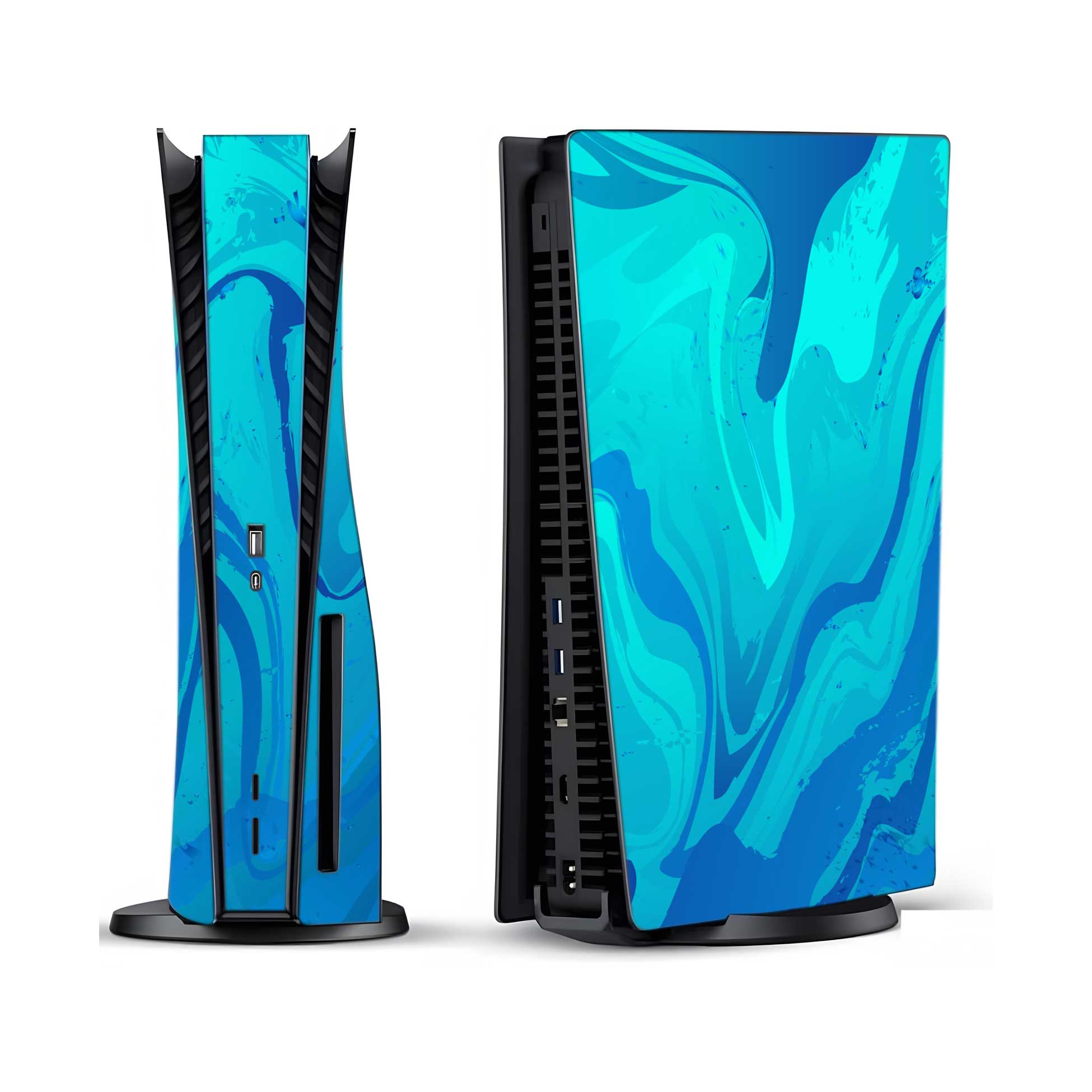 Poseidon Blue PlayStation 5 Fat Skins & Wraps