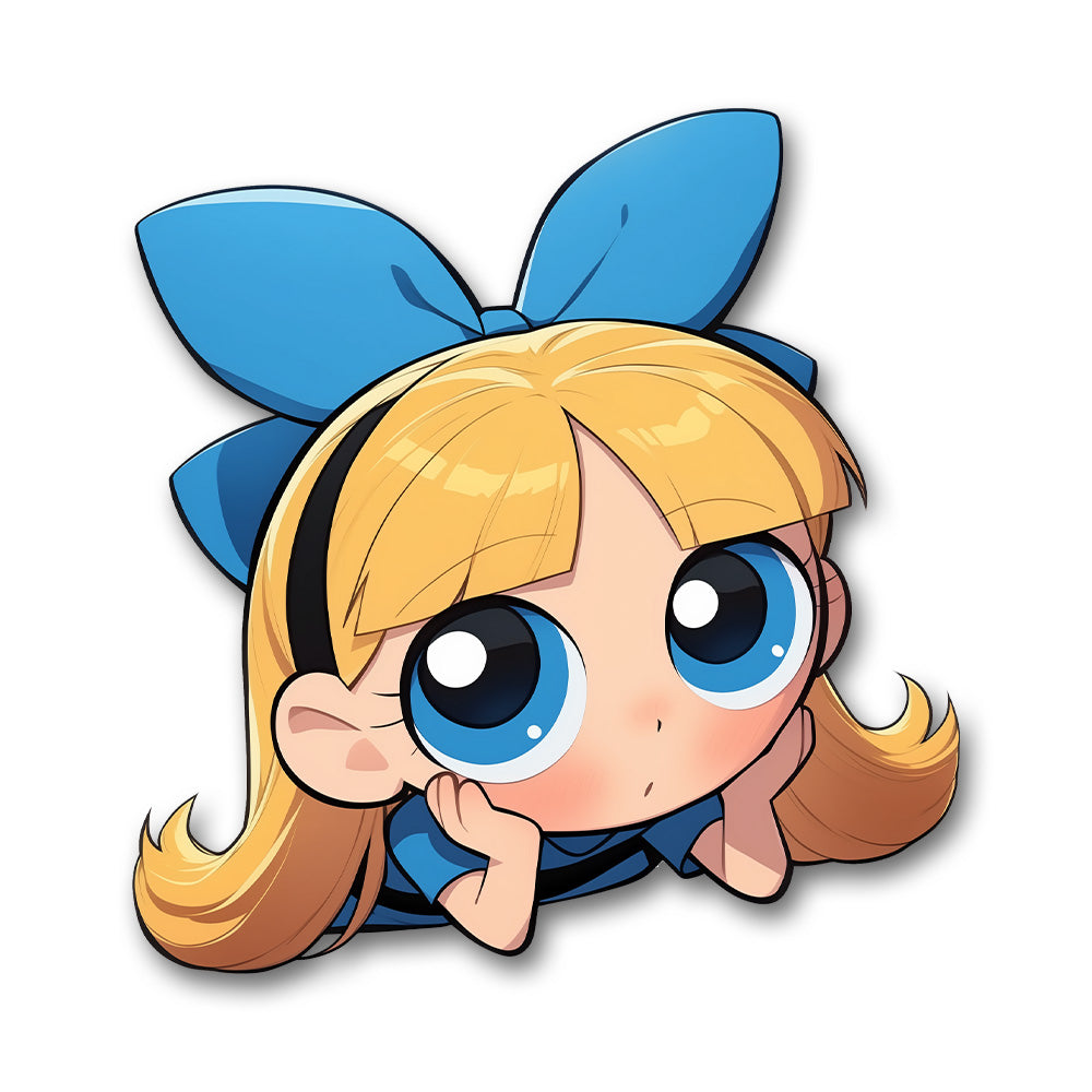 Powerpuff Girls Bubbles Blue Dress Sticker