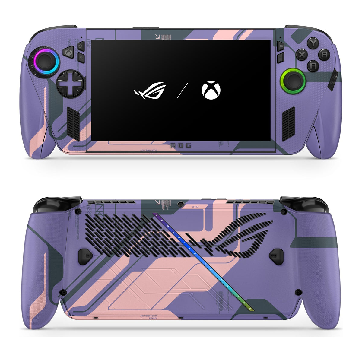 Purple Cyberpunk Asus ROG Xbox Ally skin by Decalz