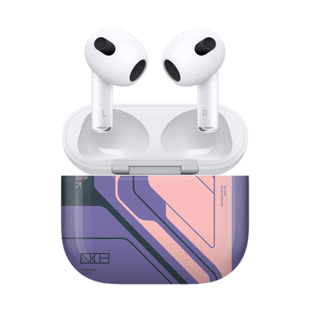 Airpods 3 Purple Cyberpunk skins