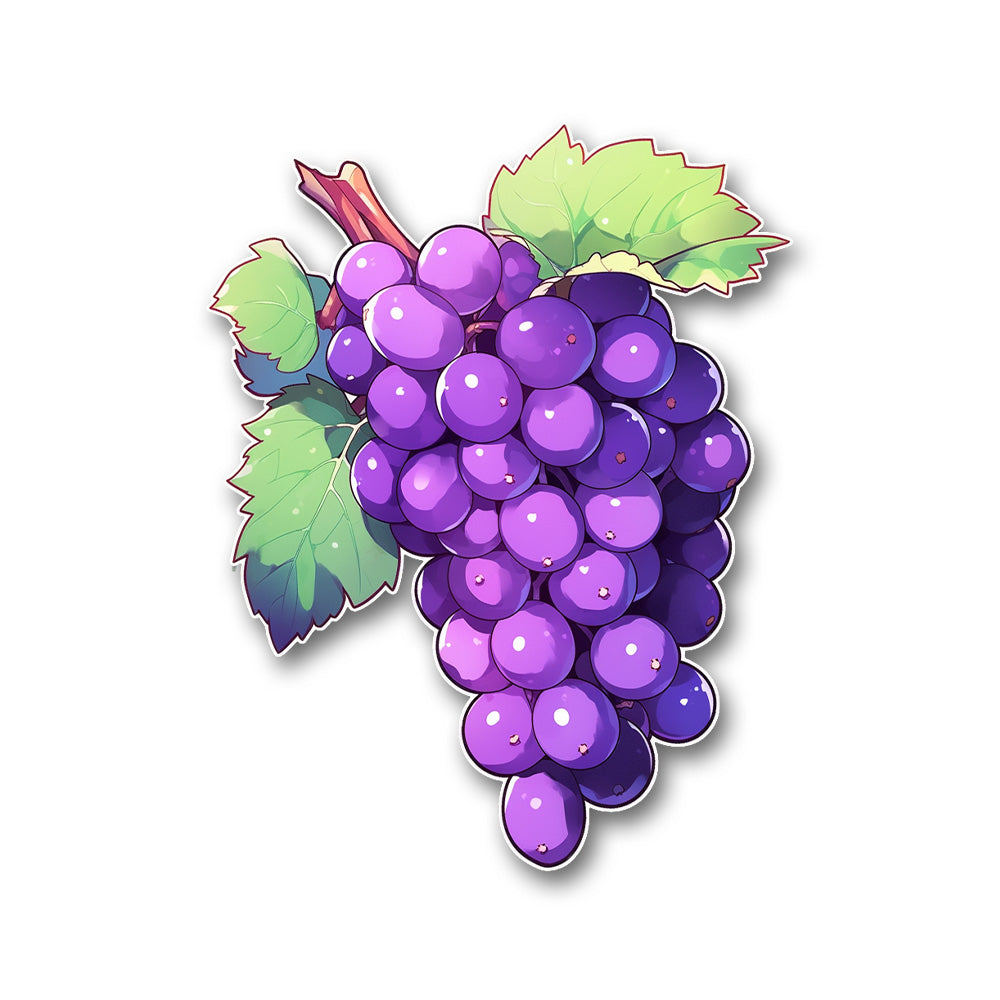 Purple Bunch Of Grapes Sticker