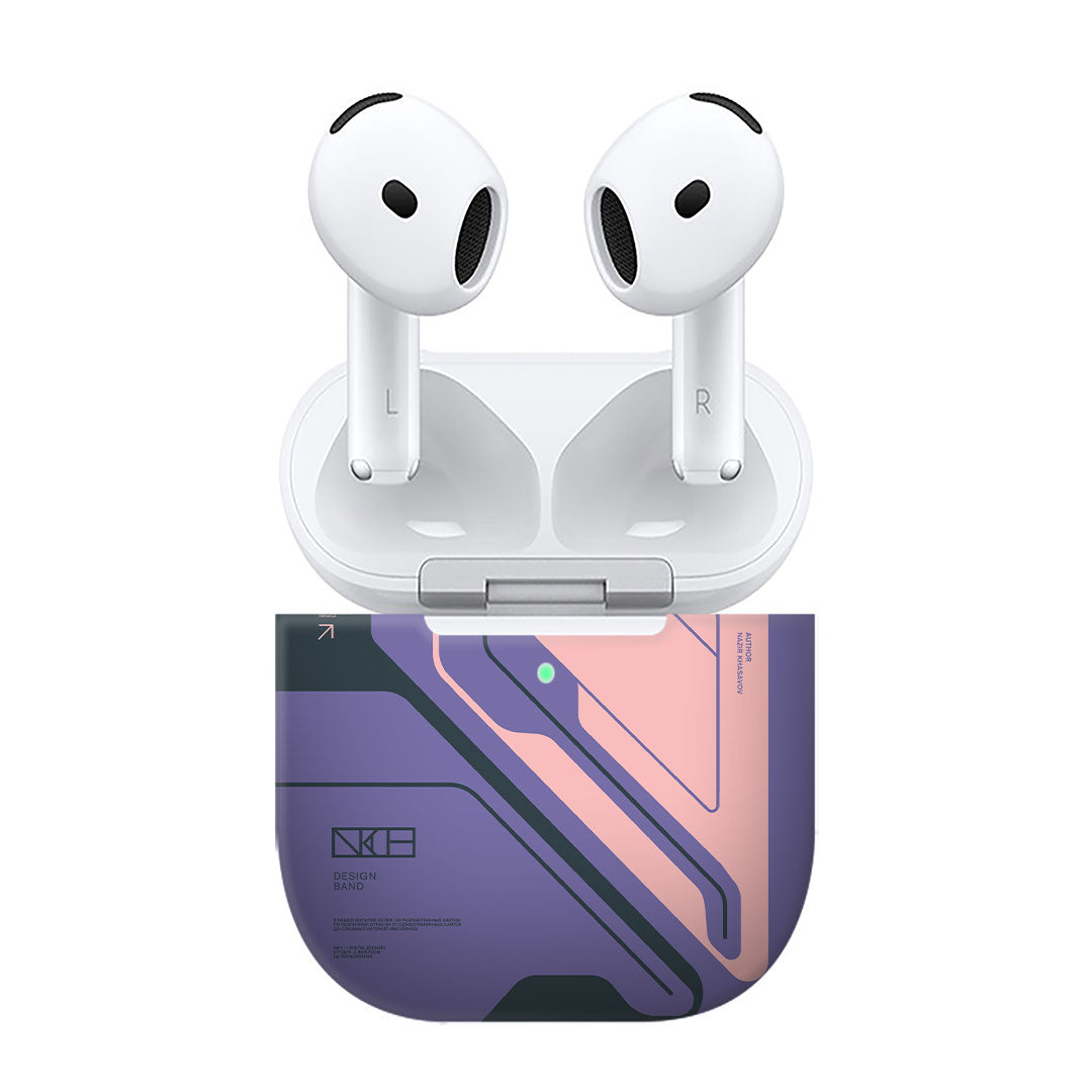 Airpods 4 Purple Cyberpunk Skins