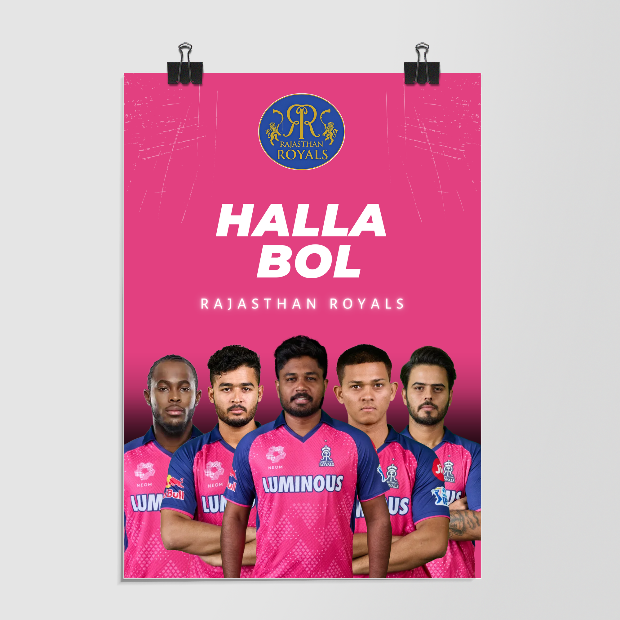 Rajasthan Royals Bol Rajasthan by Decalz