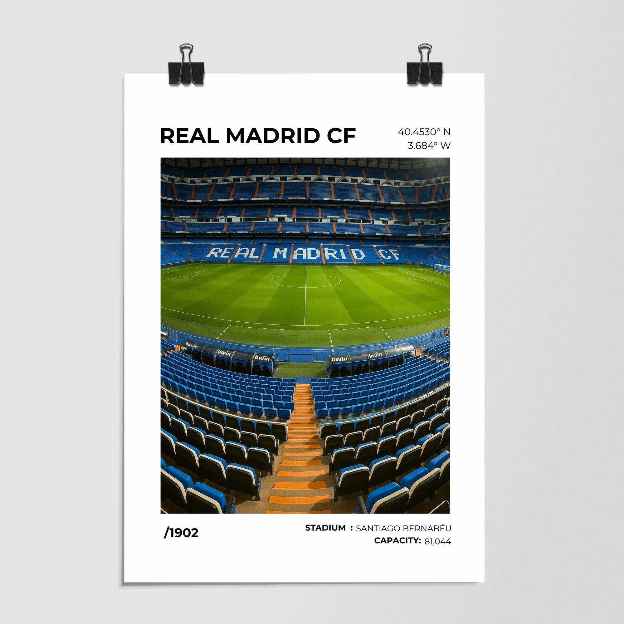 Real Madrid Santiago Bernabeu Stadium White by Decalz