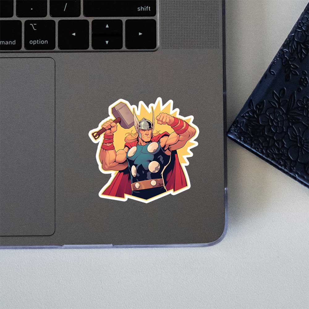 Retro Thor Marvel Superhero Sticker