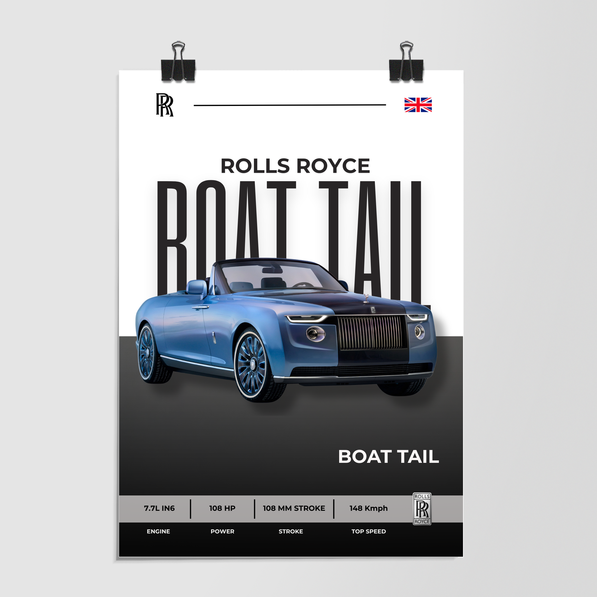 Rolls Royce Boat Tail Blue by Decalz