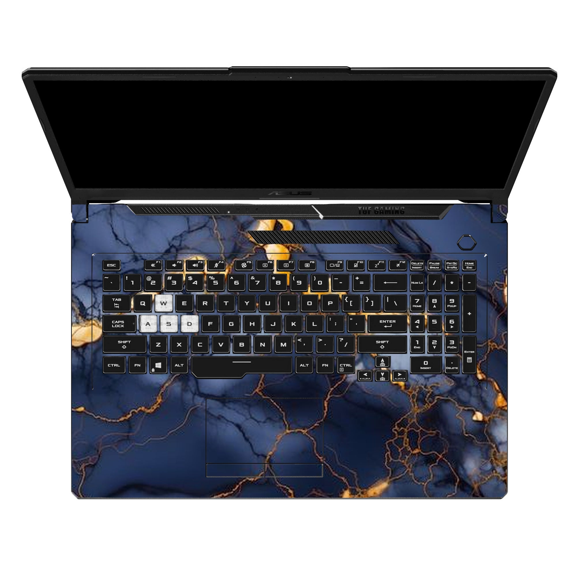 Royal Blue Gold Marble by Decalz